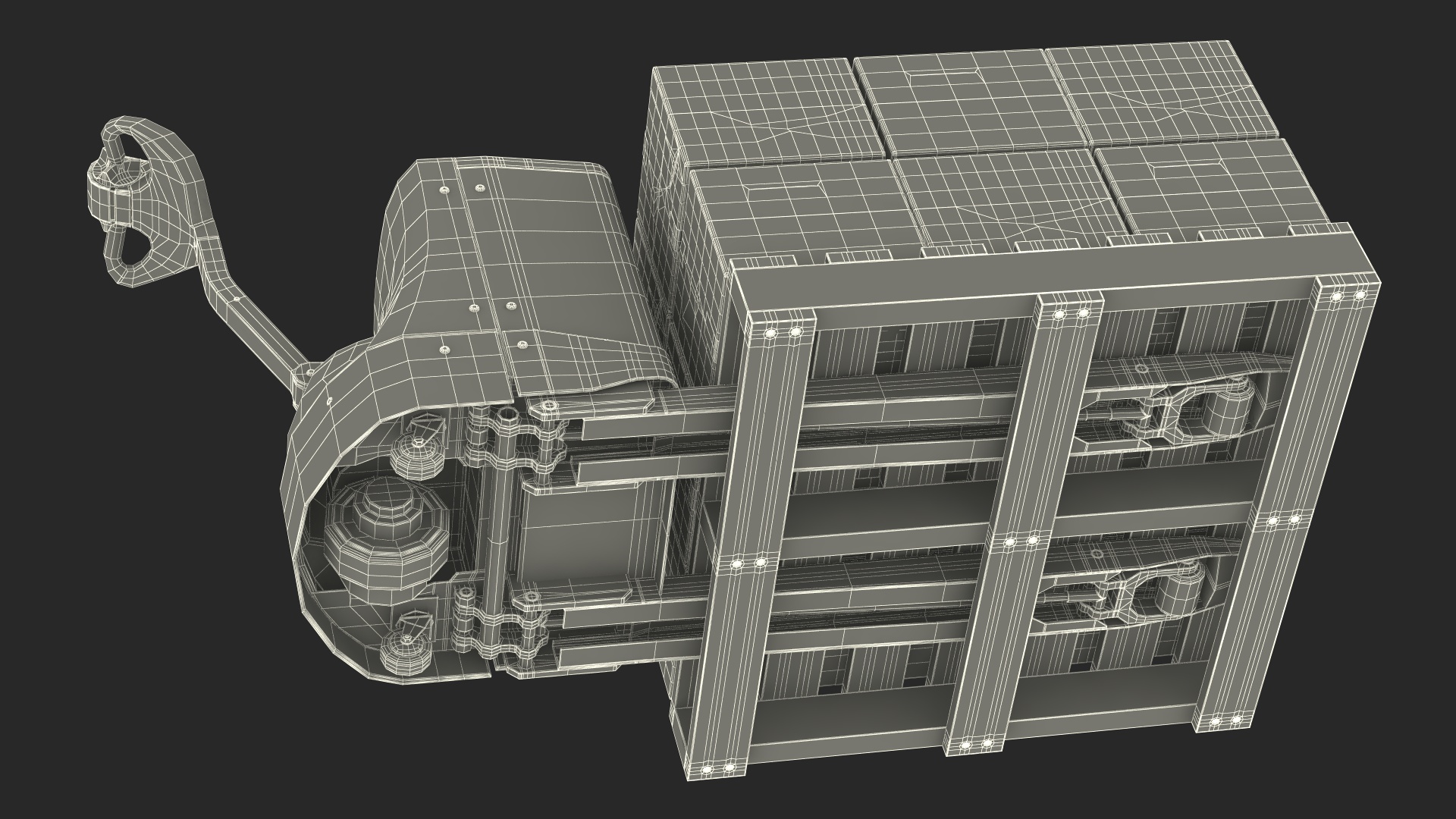 3D Electric Powered Pallet Jack model