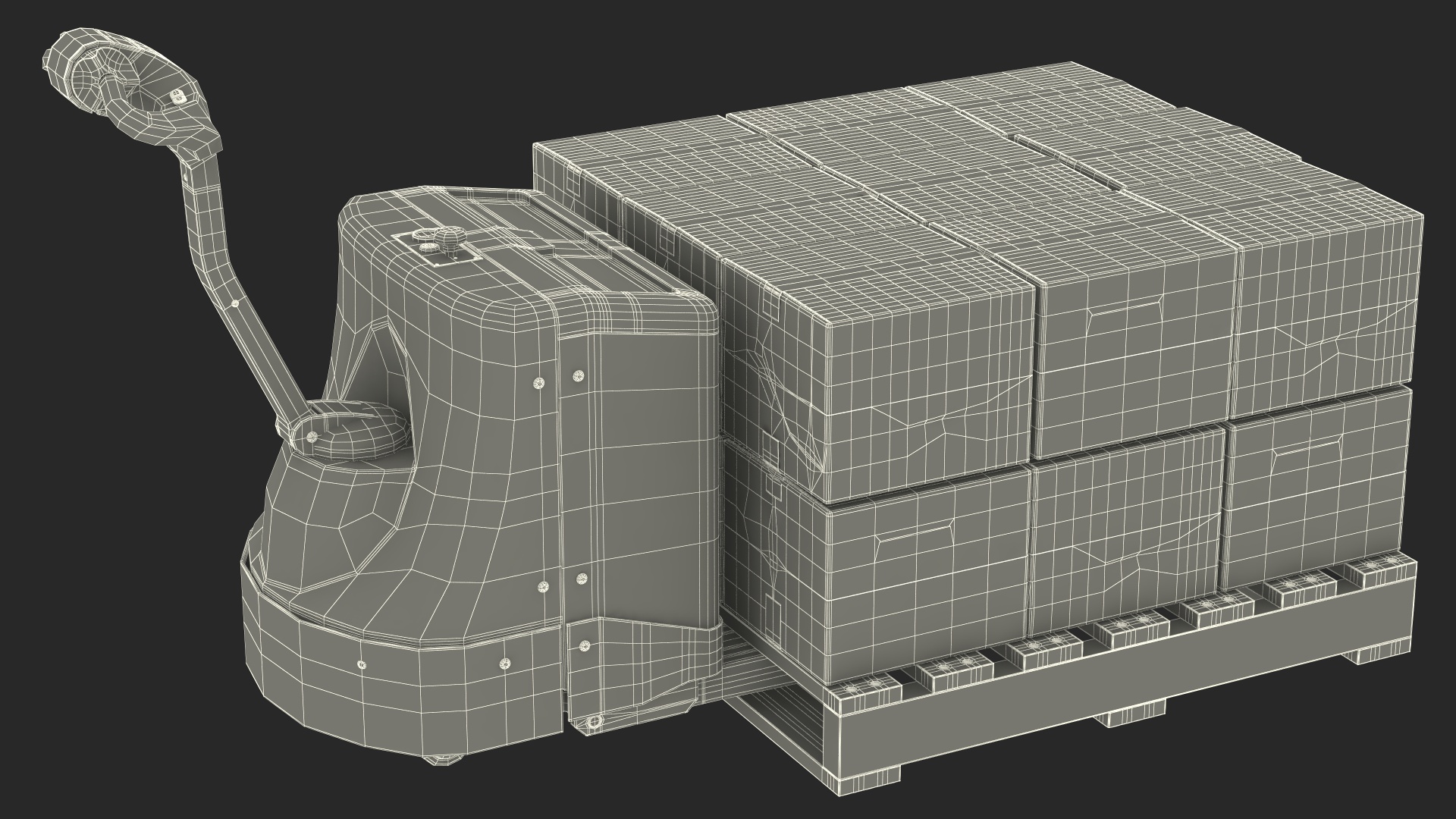 3D Electric Powered Pallet Jack model