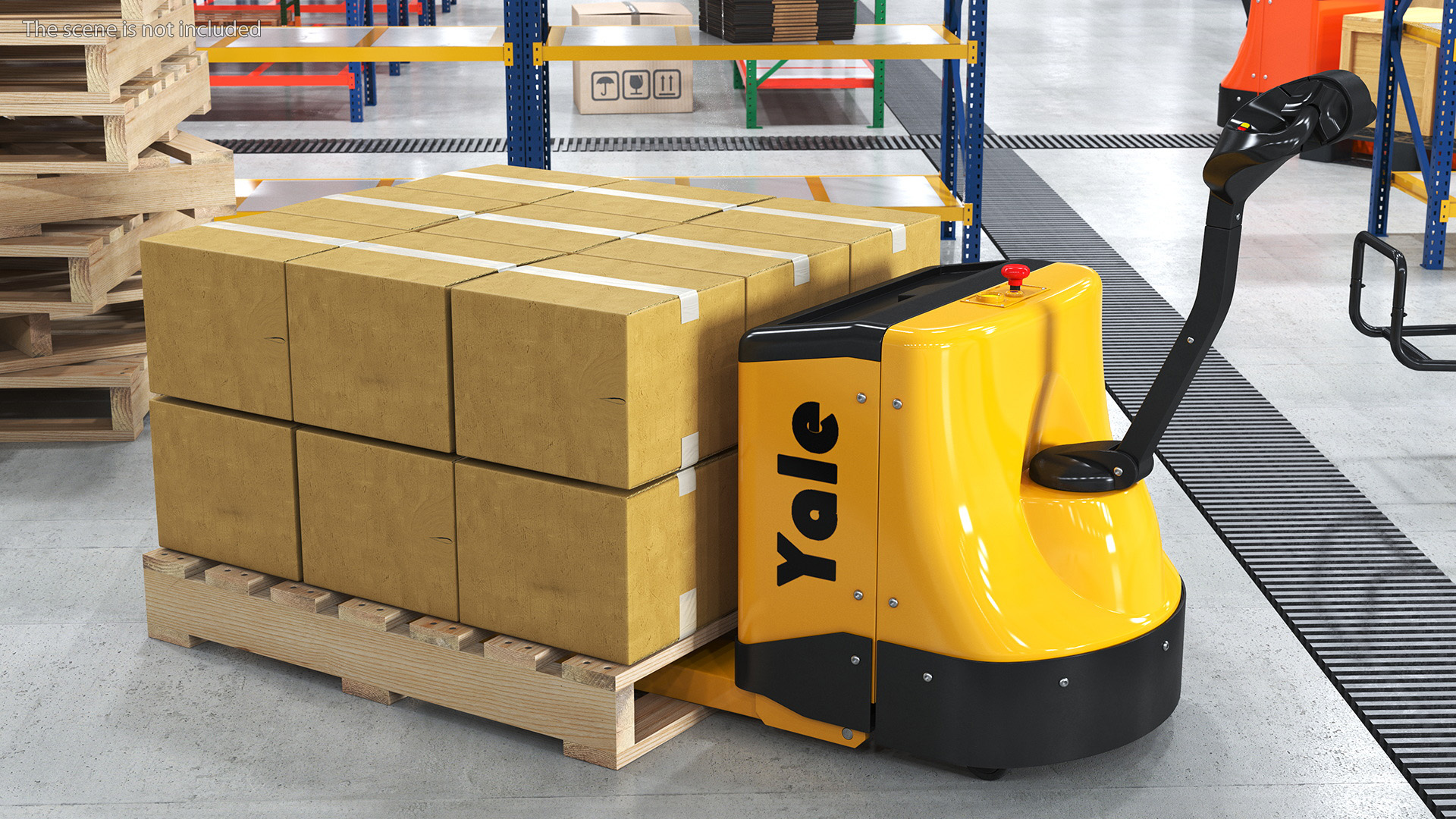 3D Electric Powered Pallet Jack model