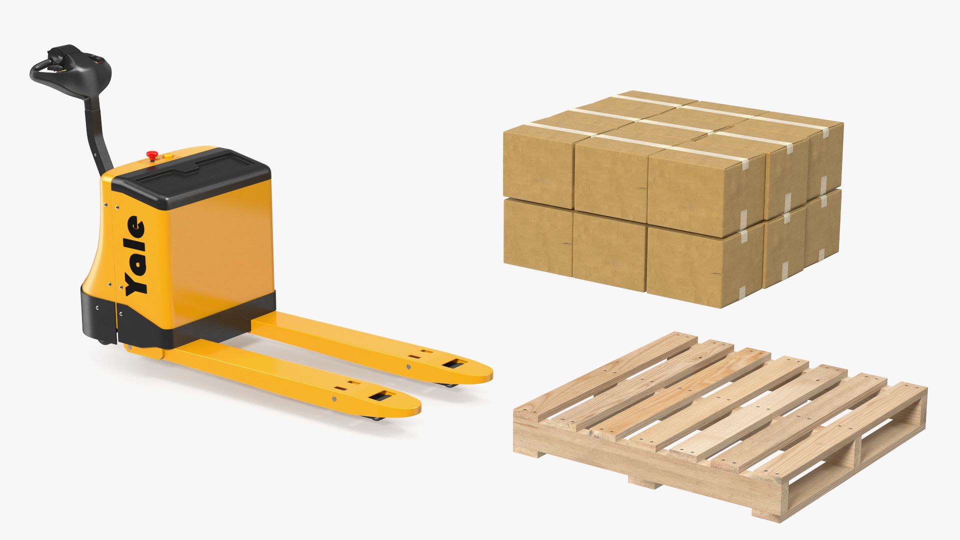 3D Electric Powered Pallet Jack model