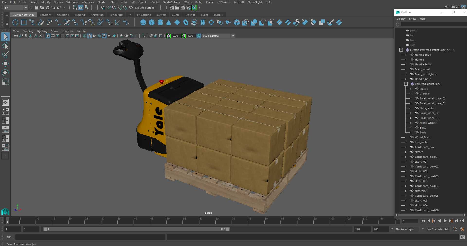 3D Electric Powered Pallet Jack model