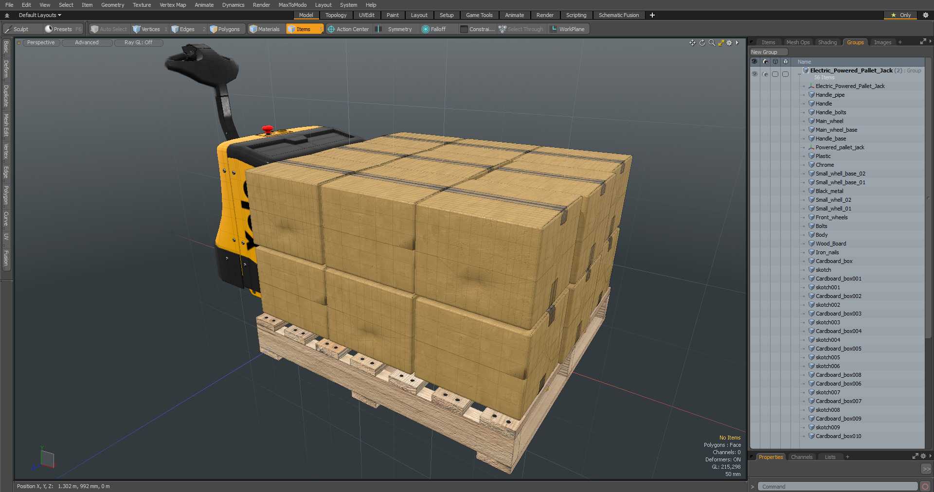 3D Electric Powered Pallet Jack model