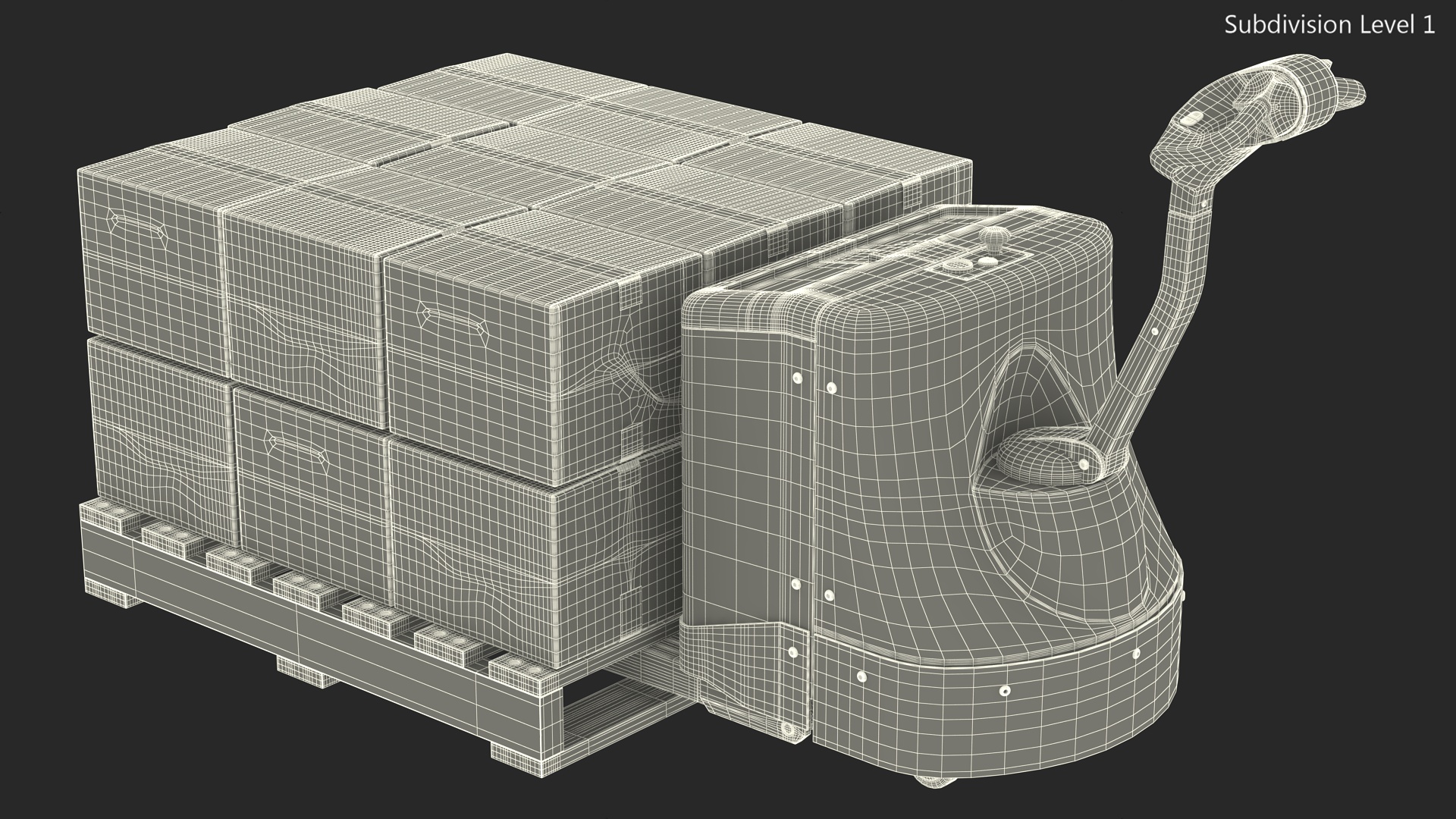 3D Electric Powered Pallet Jack model