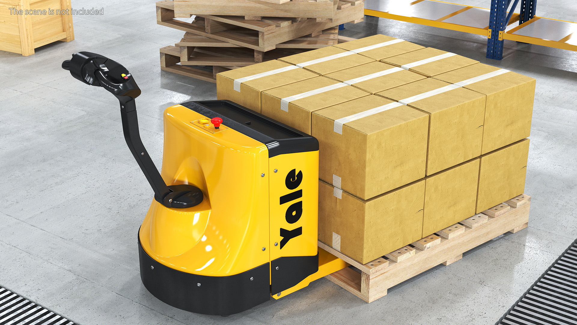 3D Electric Powered Pallet Jack model