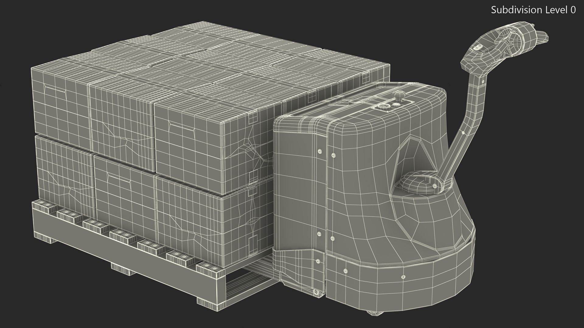 3D Electric Powered Pallet Jack model