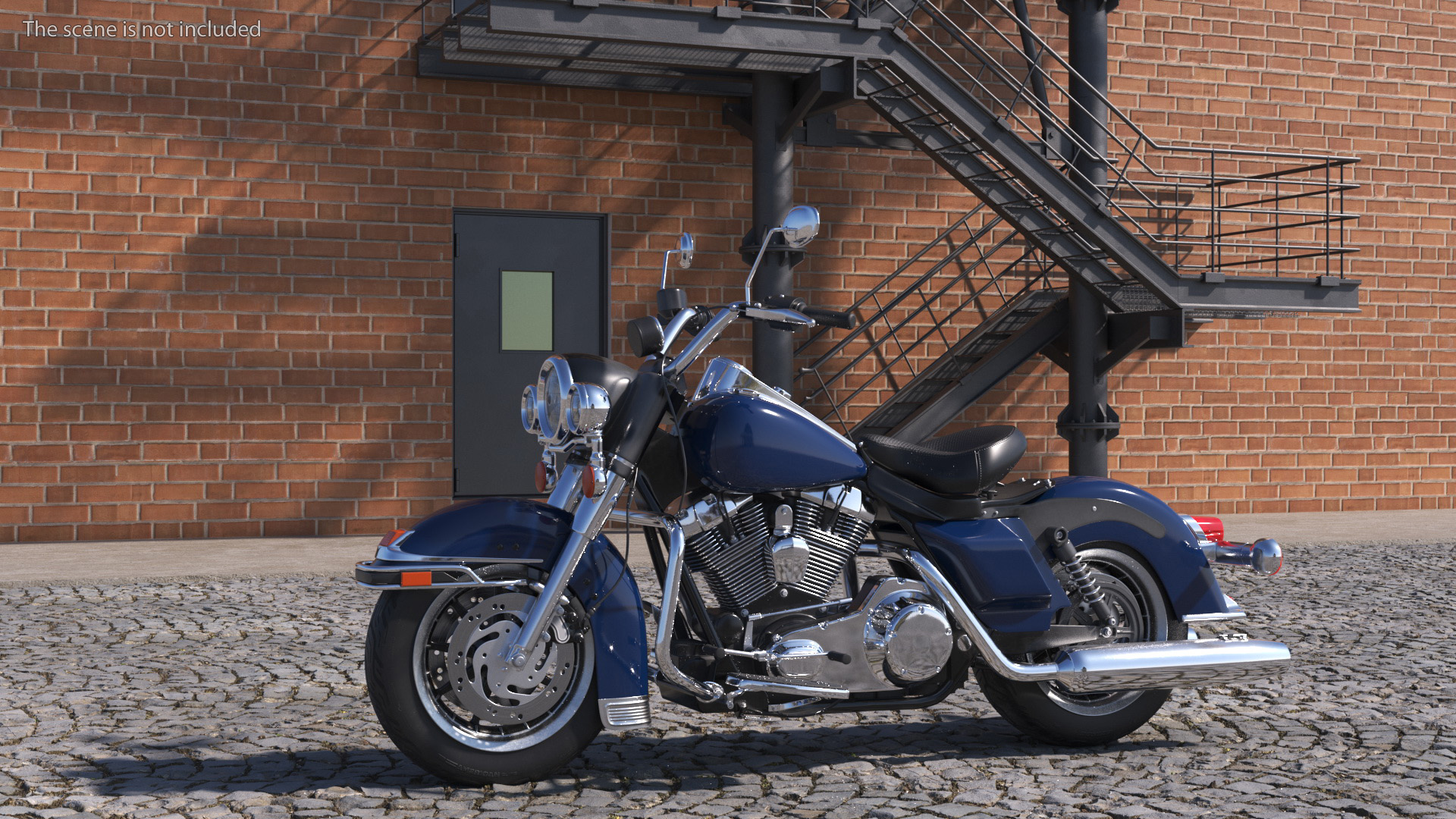 3D Classic Cruiser Motorcycle