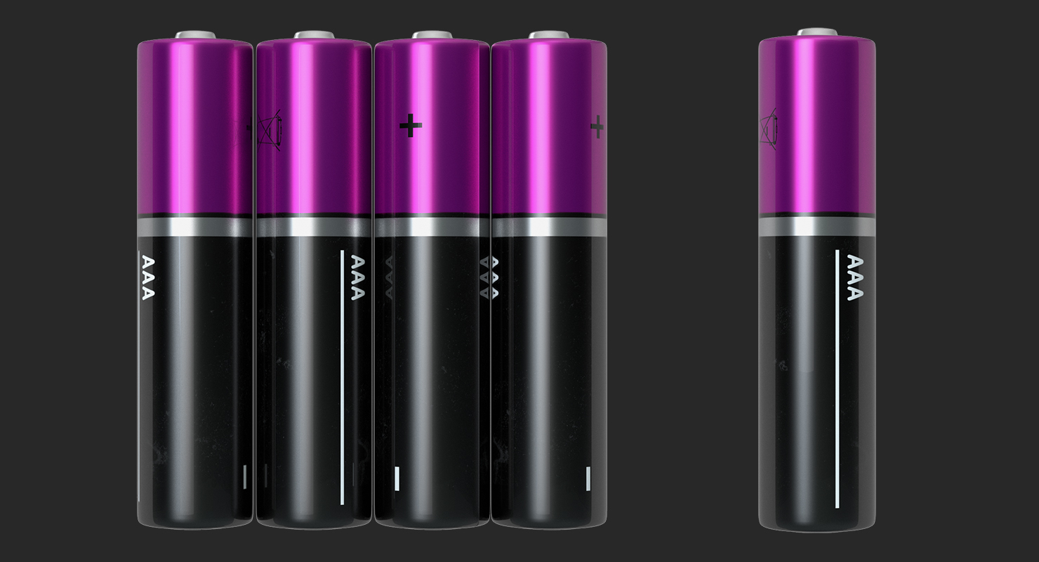 3D AAA Four Battery