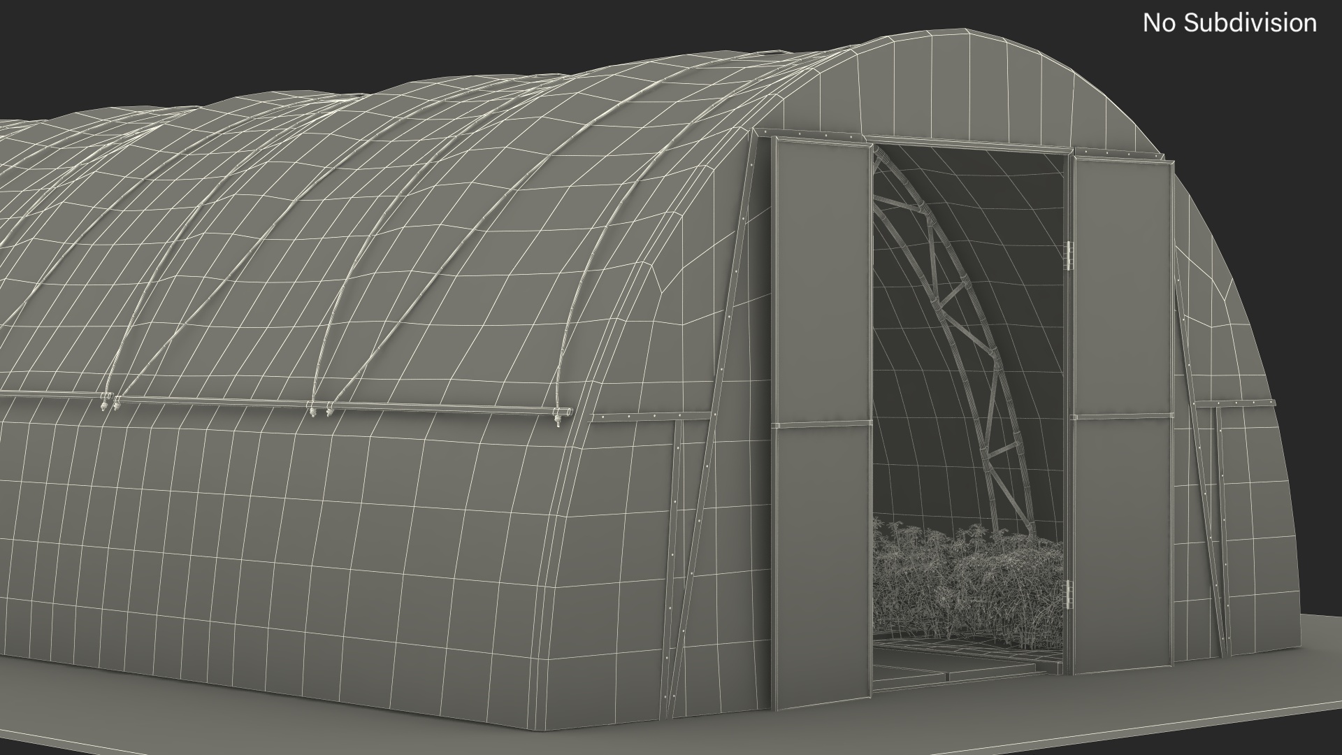 Flowers Greenhouse Tent with Gardener 3D