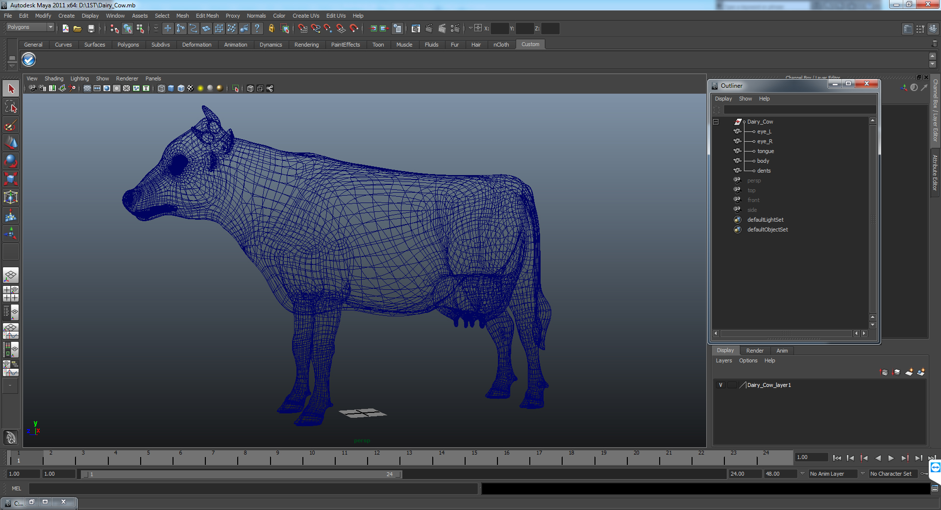 Dairy Cow 3D model