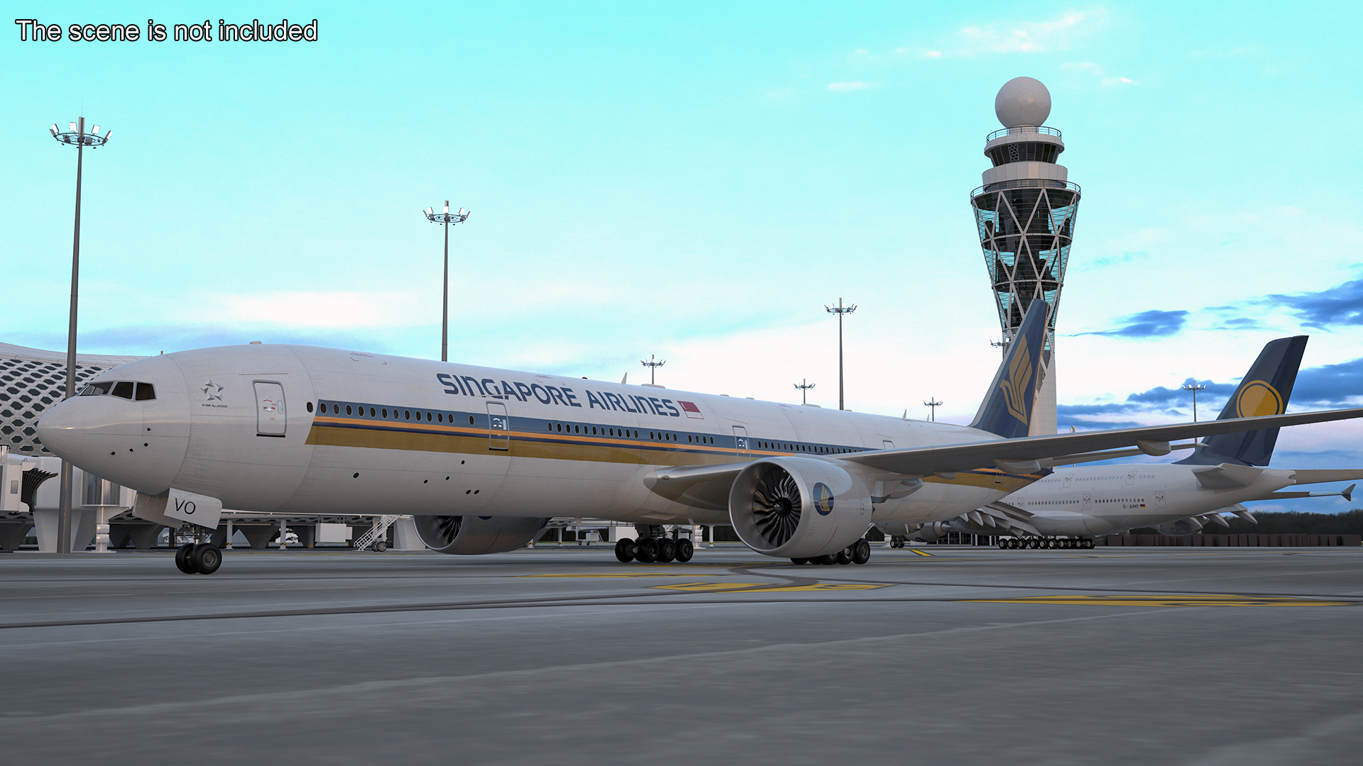 Boeing 777 Singapore Airlines 3D model