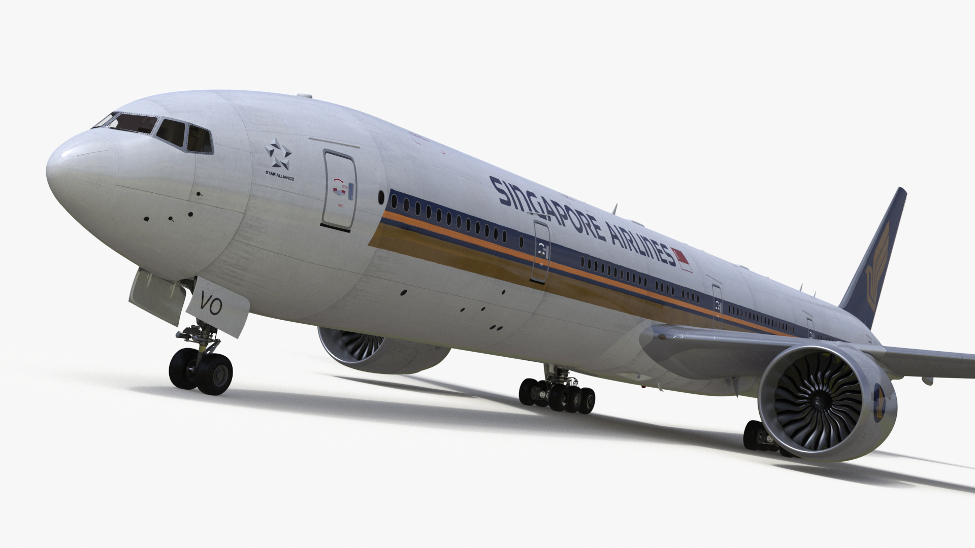 Boeing 777 Singapore Airlines 3D model