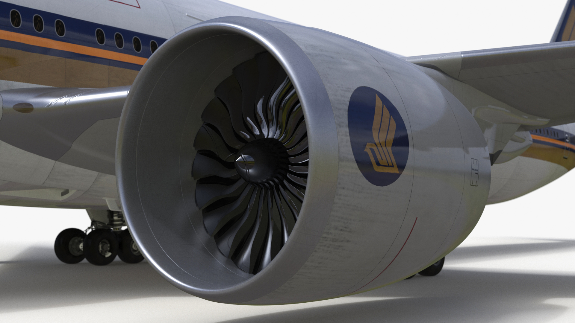 Boeing 777 Singapore Airlines 3D model