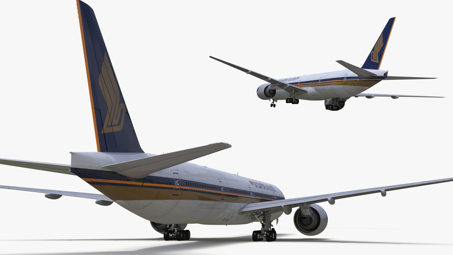 Boeing 777 Singapore Airlines 3D model