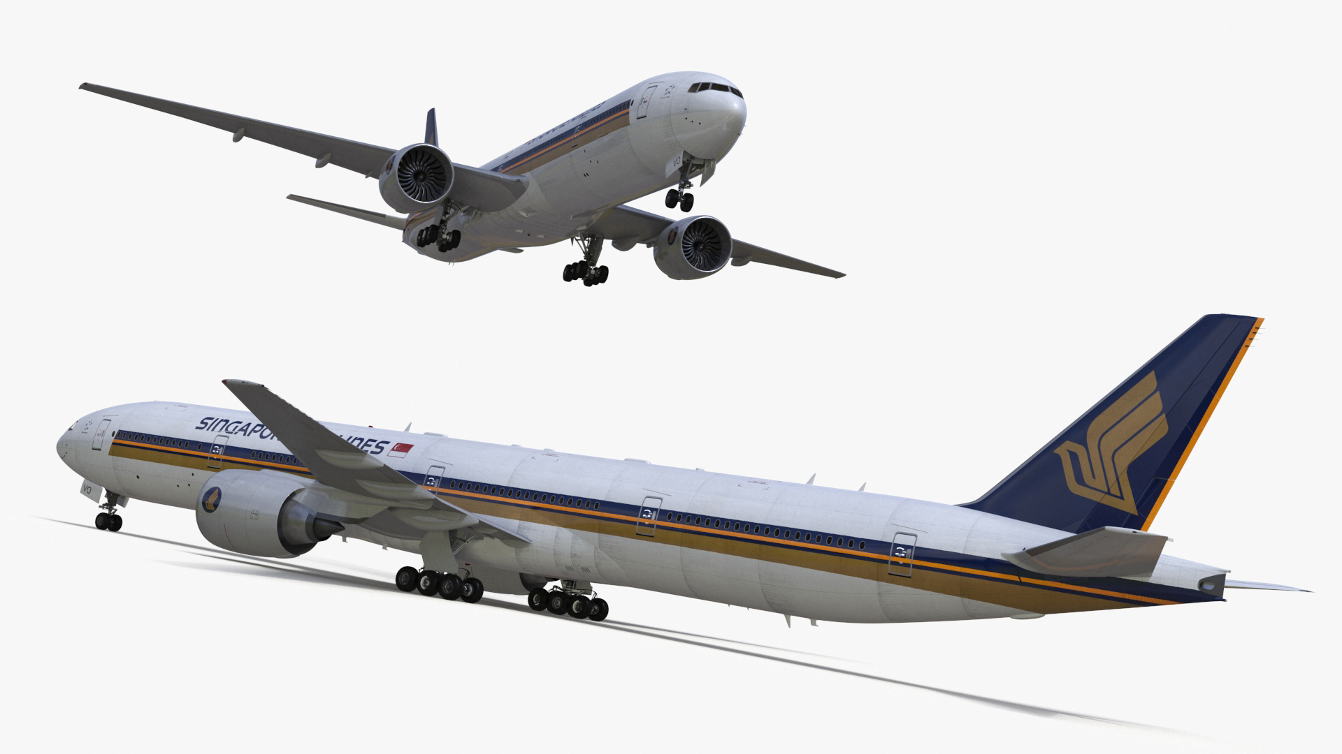 Boeing 777 Singapore Airlines 3D model