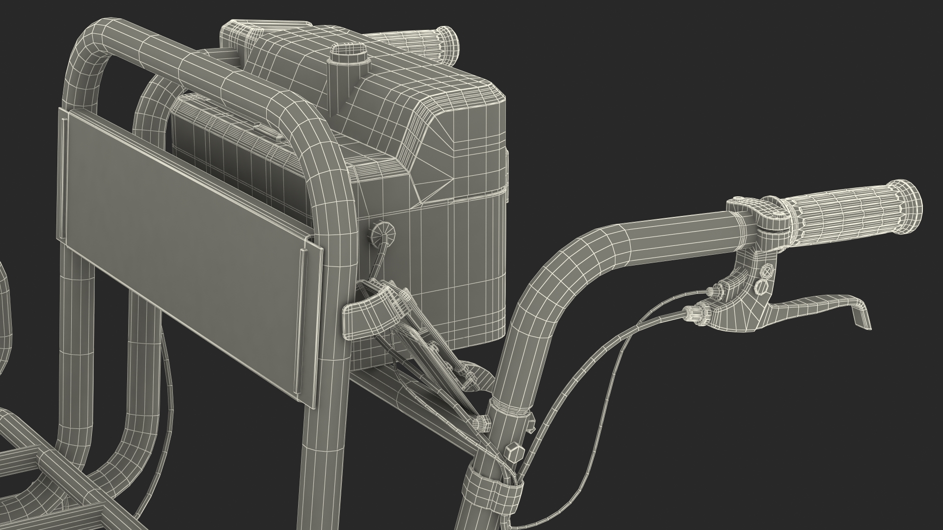 Battery Powered Wheelbarrow with Pipe Frame Dusty 3D model