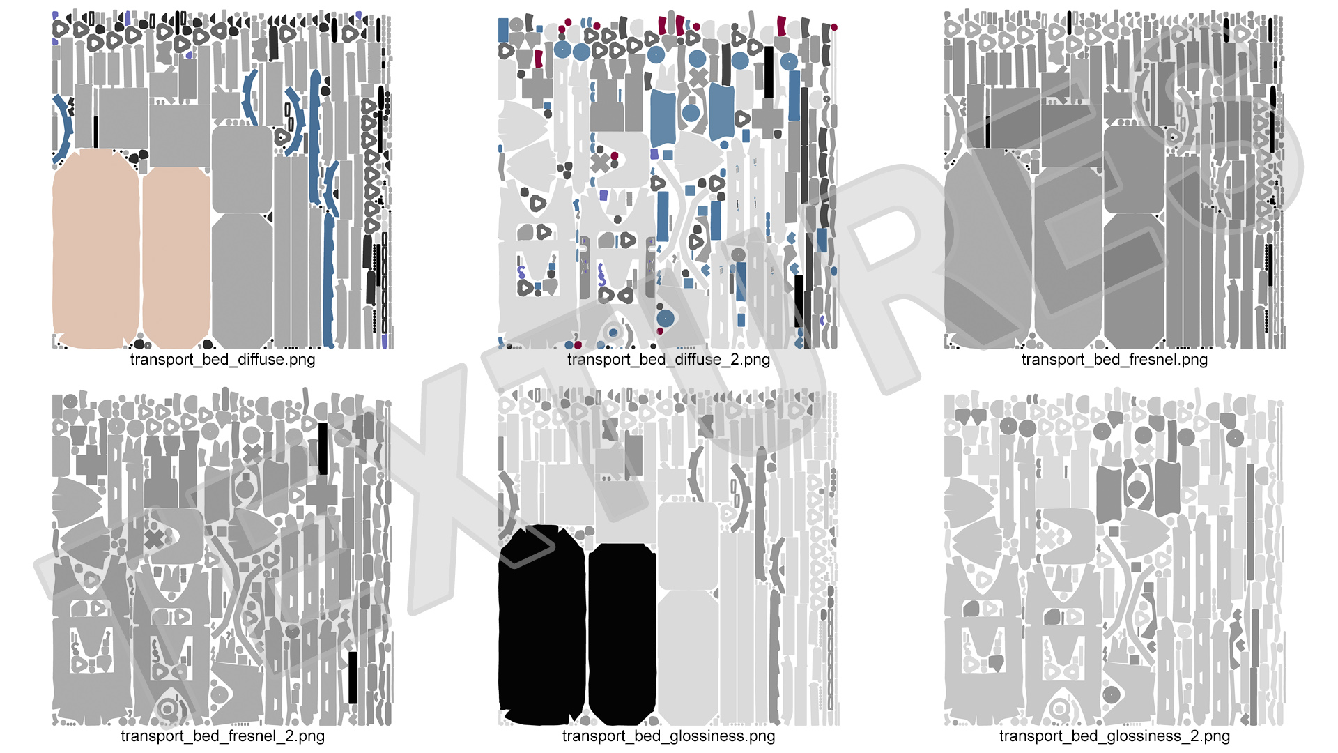 3D Emergency Transport Bed model