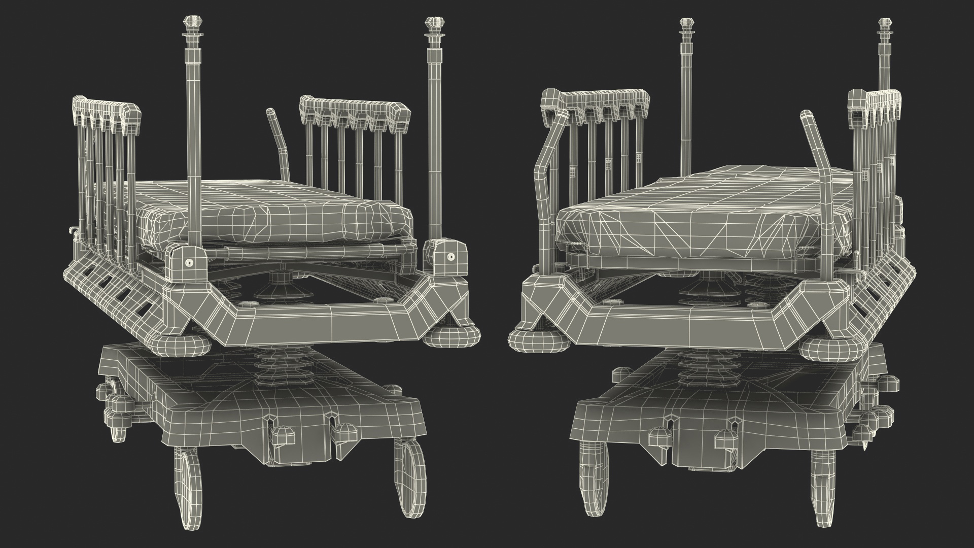 3D Emergency Transport Bed model