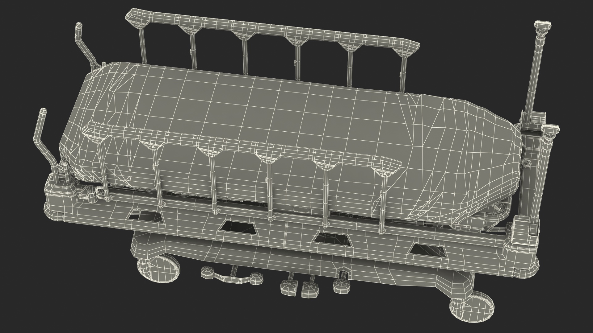 3D Emergency Transport Bed model