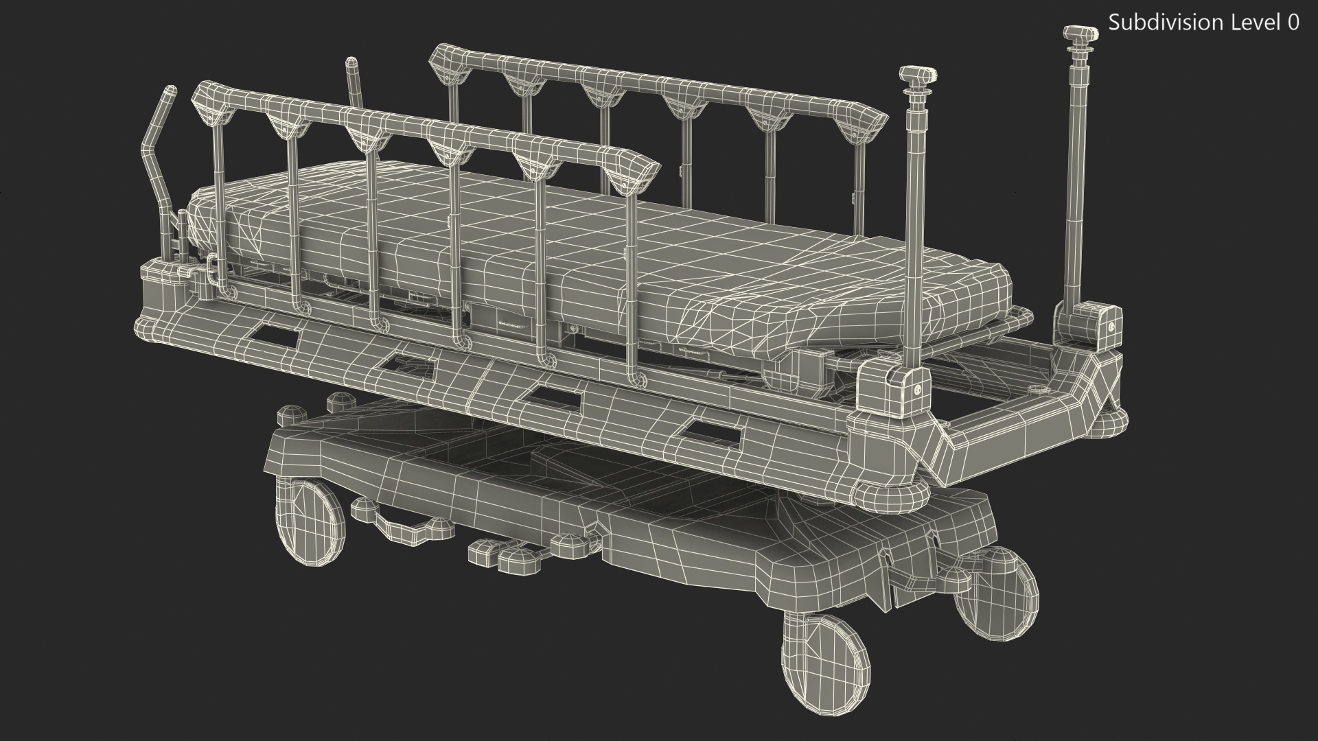 3D Emergency Transport Bed model