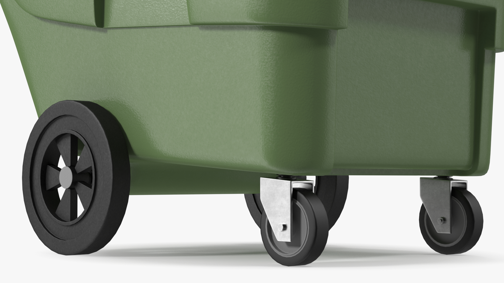 3D model Wheeled Garbage Can Green