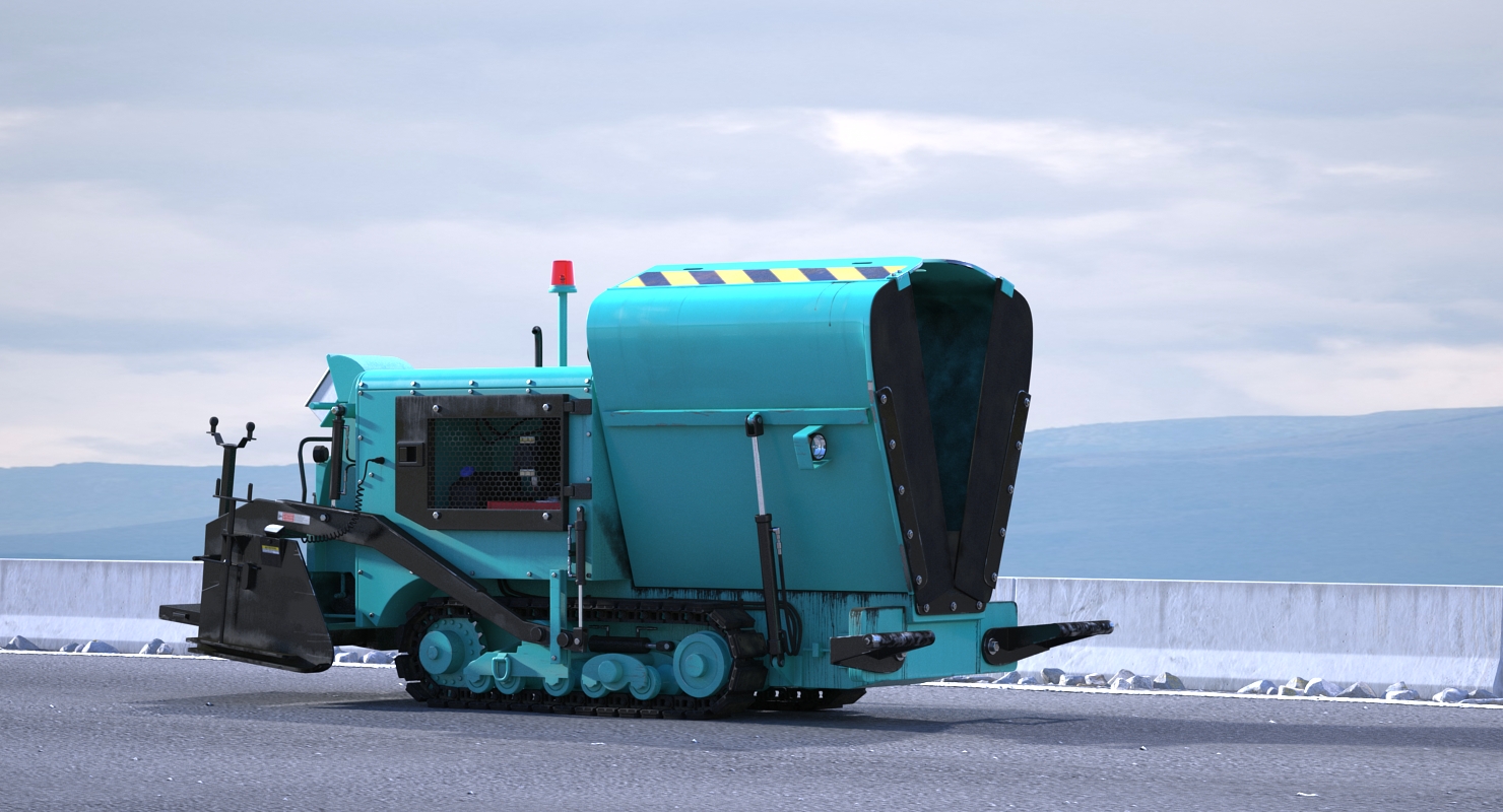 3D Paving Machine Folded