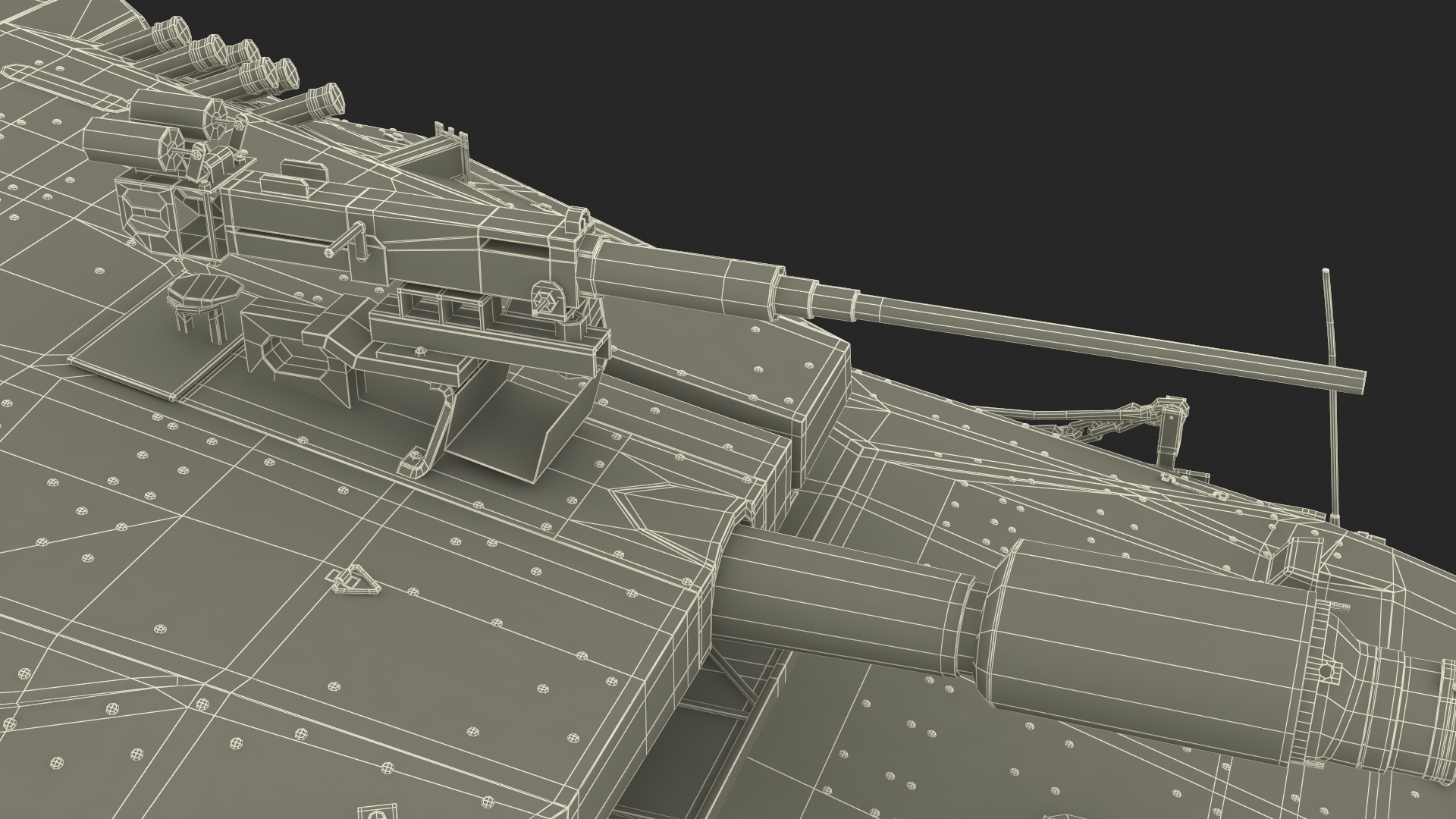 3D model Israeli Tank Merkava 5 Beige Rigged