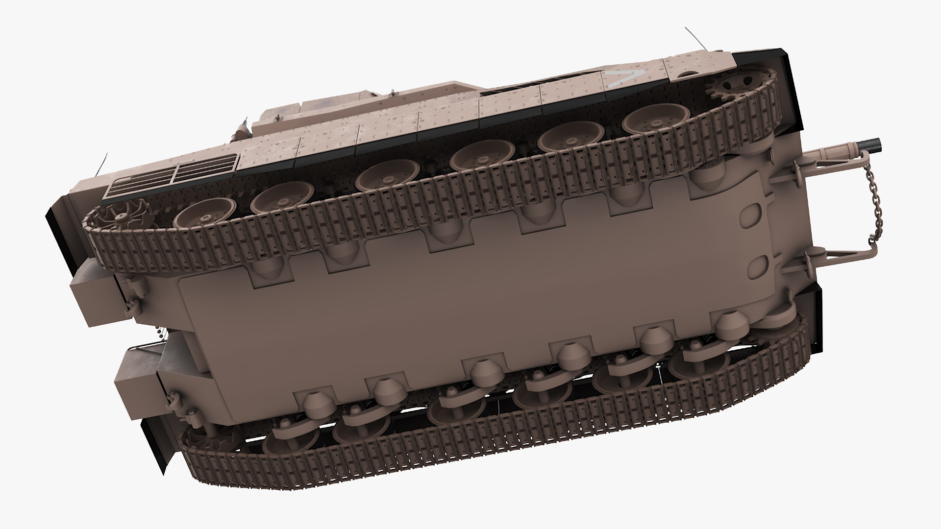 3D model Israeli Tank Merkava 5 Beige Rigged