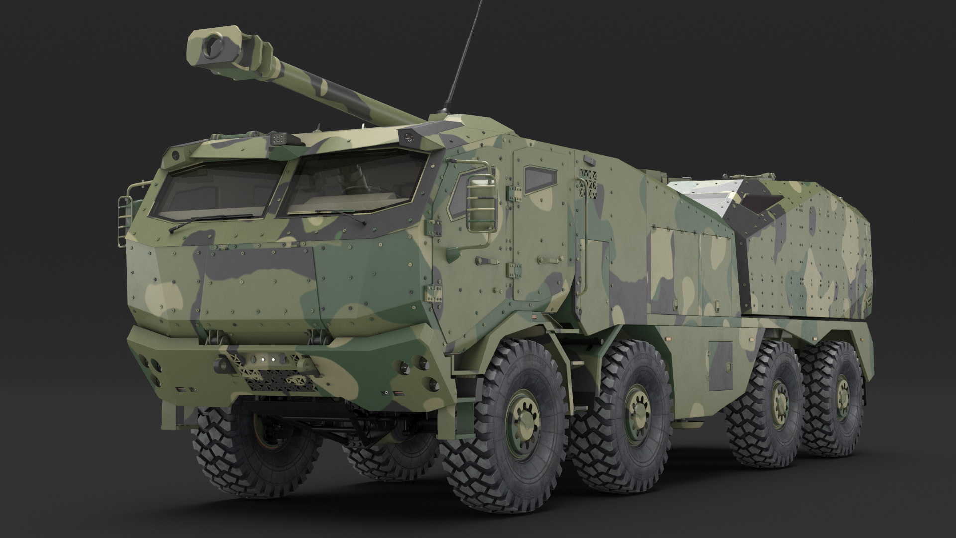 3D Armored Self Propelled Artillery Unit 155mm model