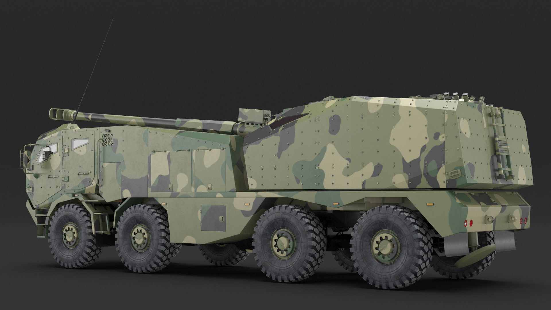 3D Armored Self Propelled Artillery Unit 155mm model