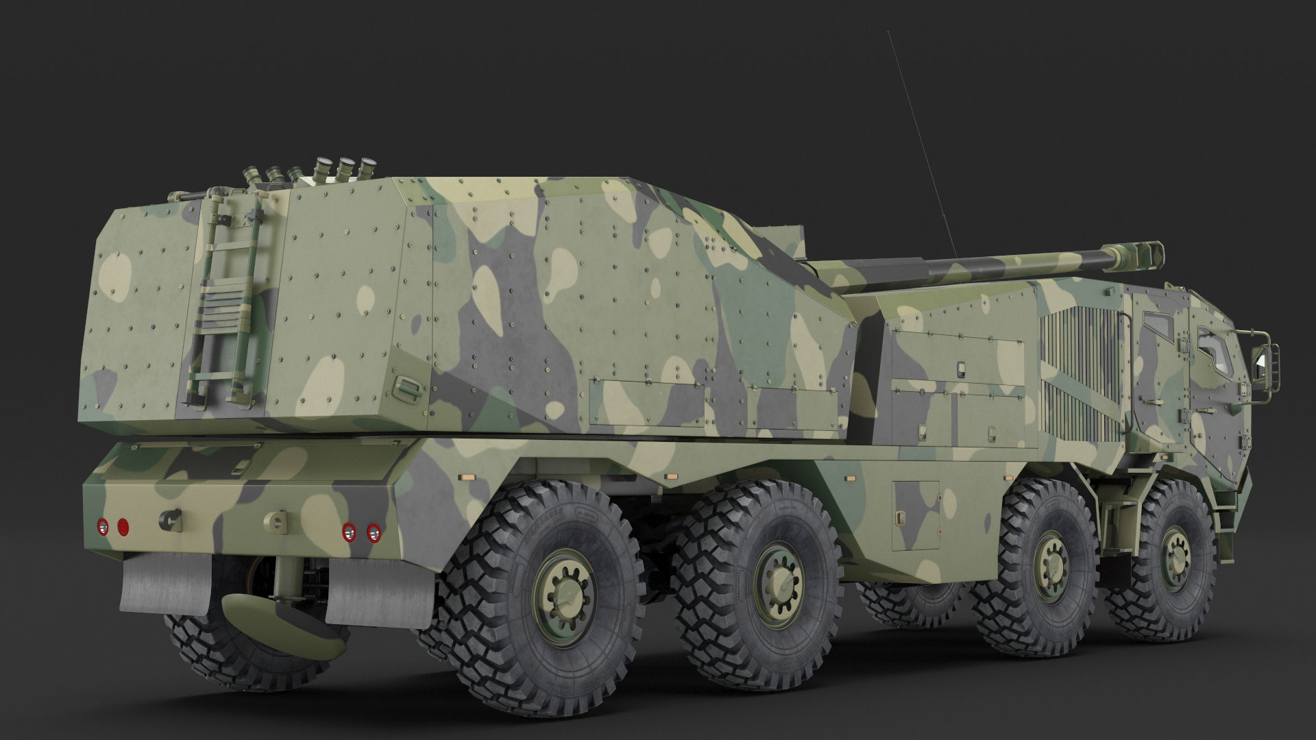 3D Armored Self Propelled Artillery Unit 155mm model