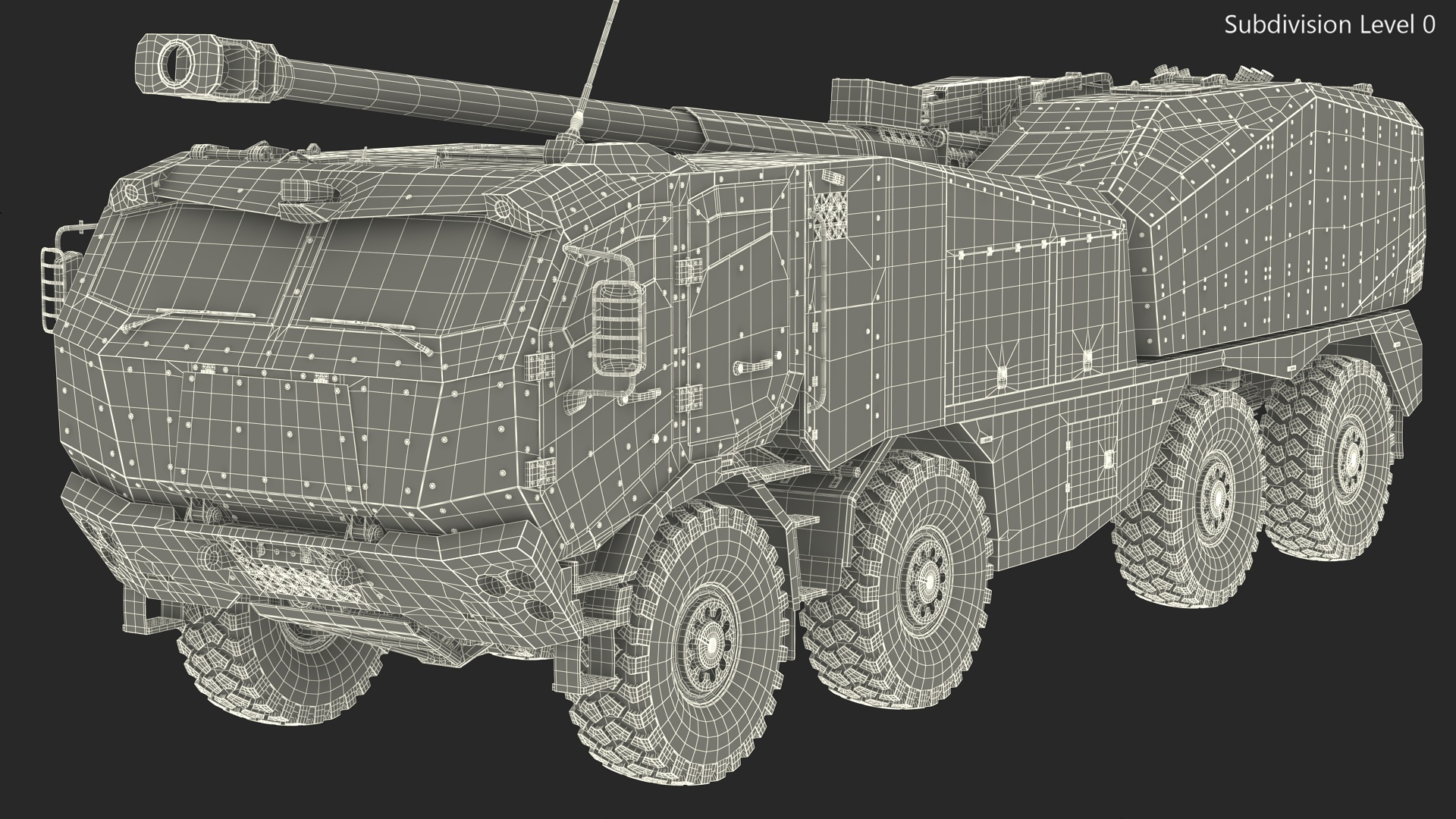 3D Armored Self Propelled Artillery Unit 155mm model