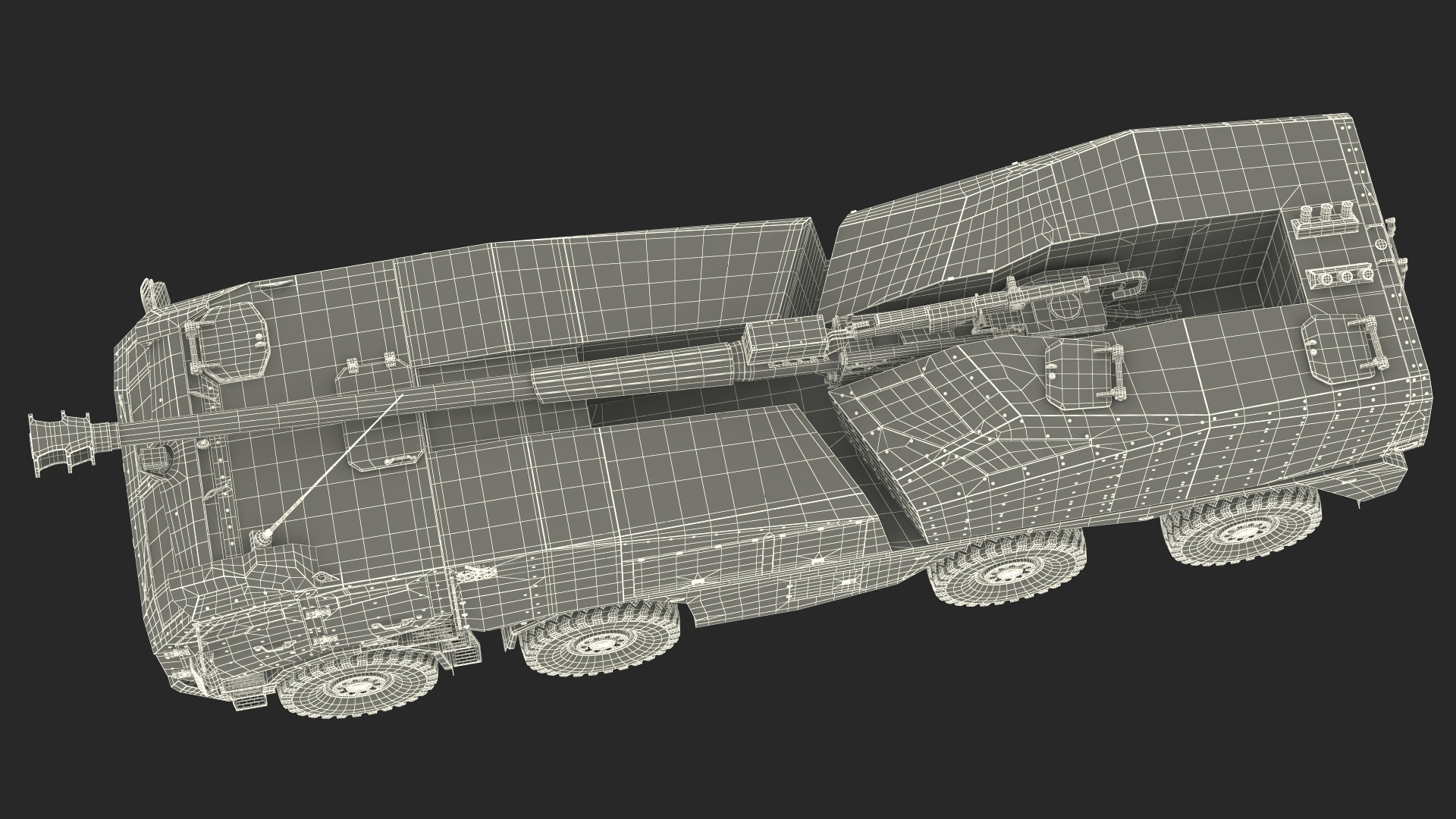 3D Armored Self Propelled Artillery Unit 155mm model