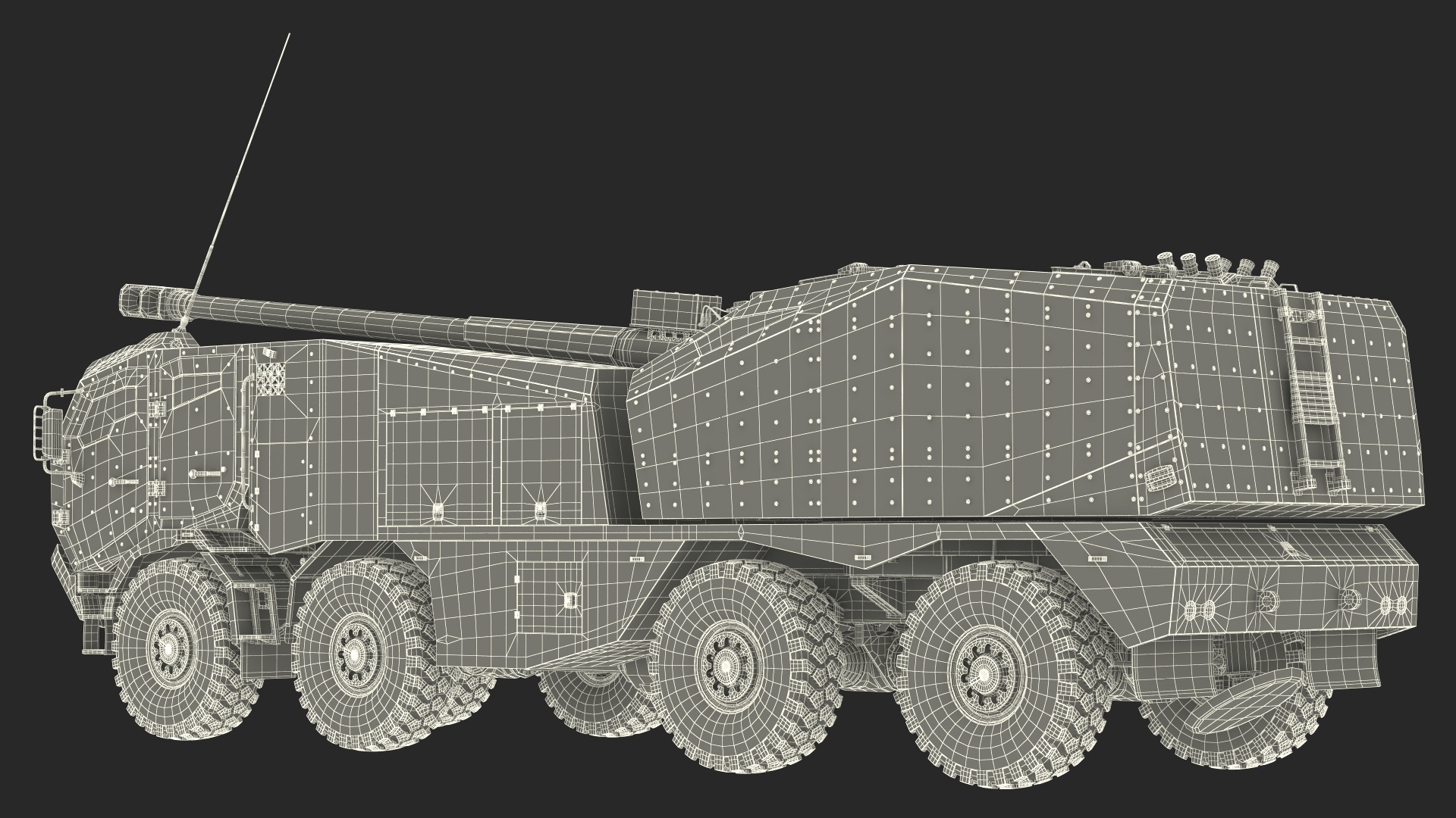 3D Armored Self Propelled Artillery Unit 155mm model