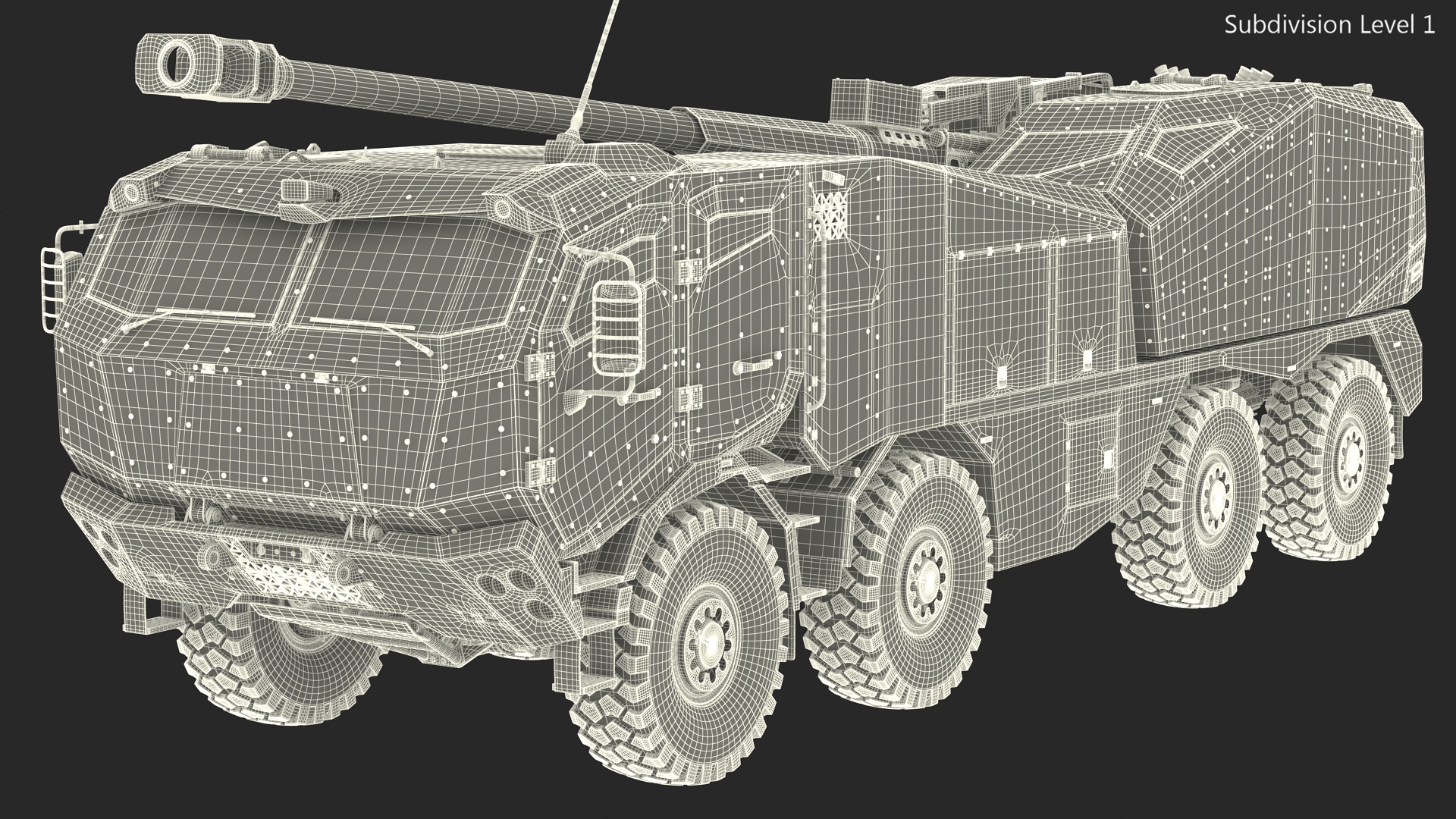 3D Armored Self Propelled Artillery Unit 155mm model