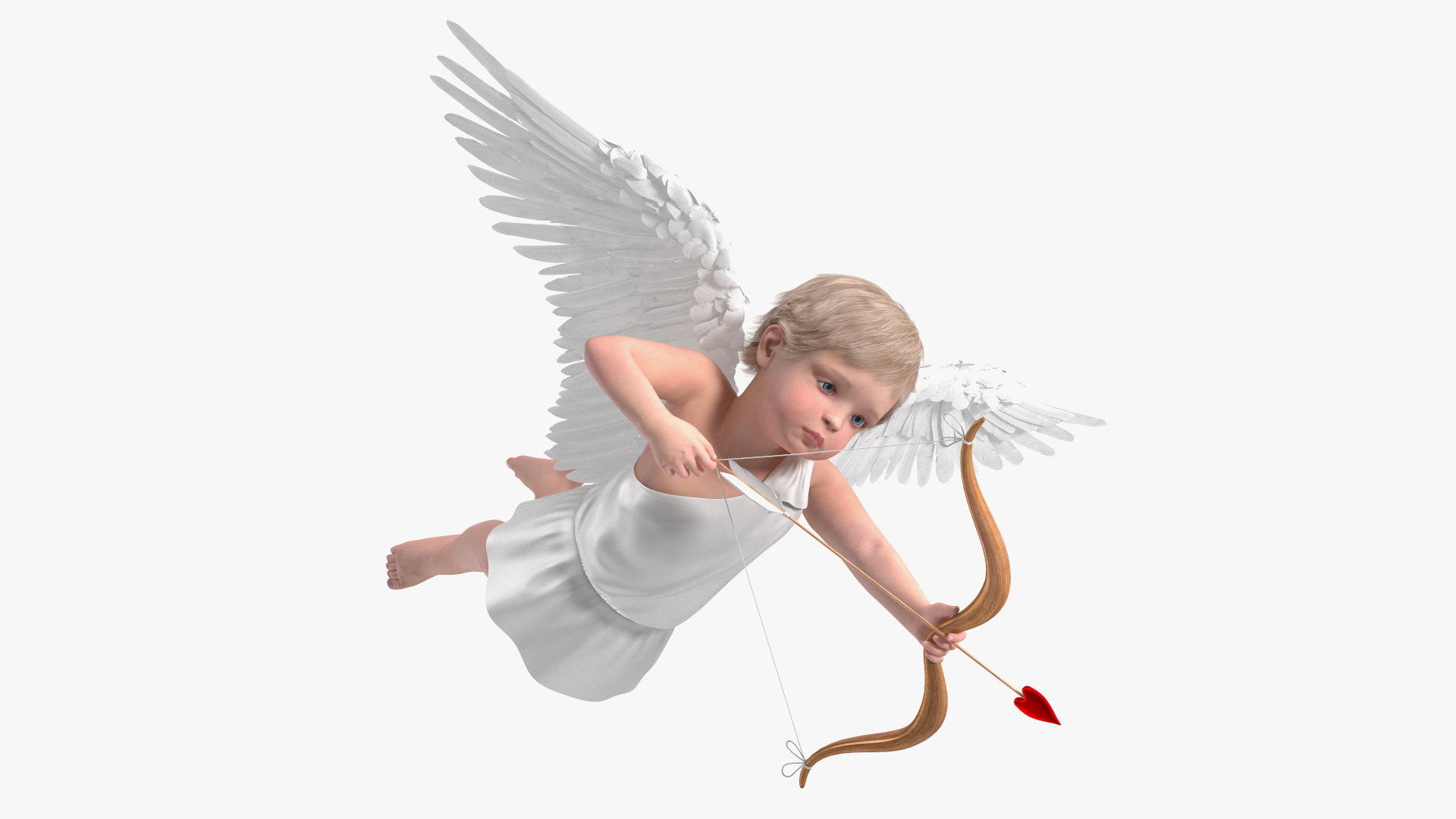 3D model Cupid Angel with Bow and Arrow