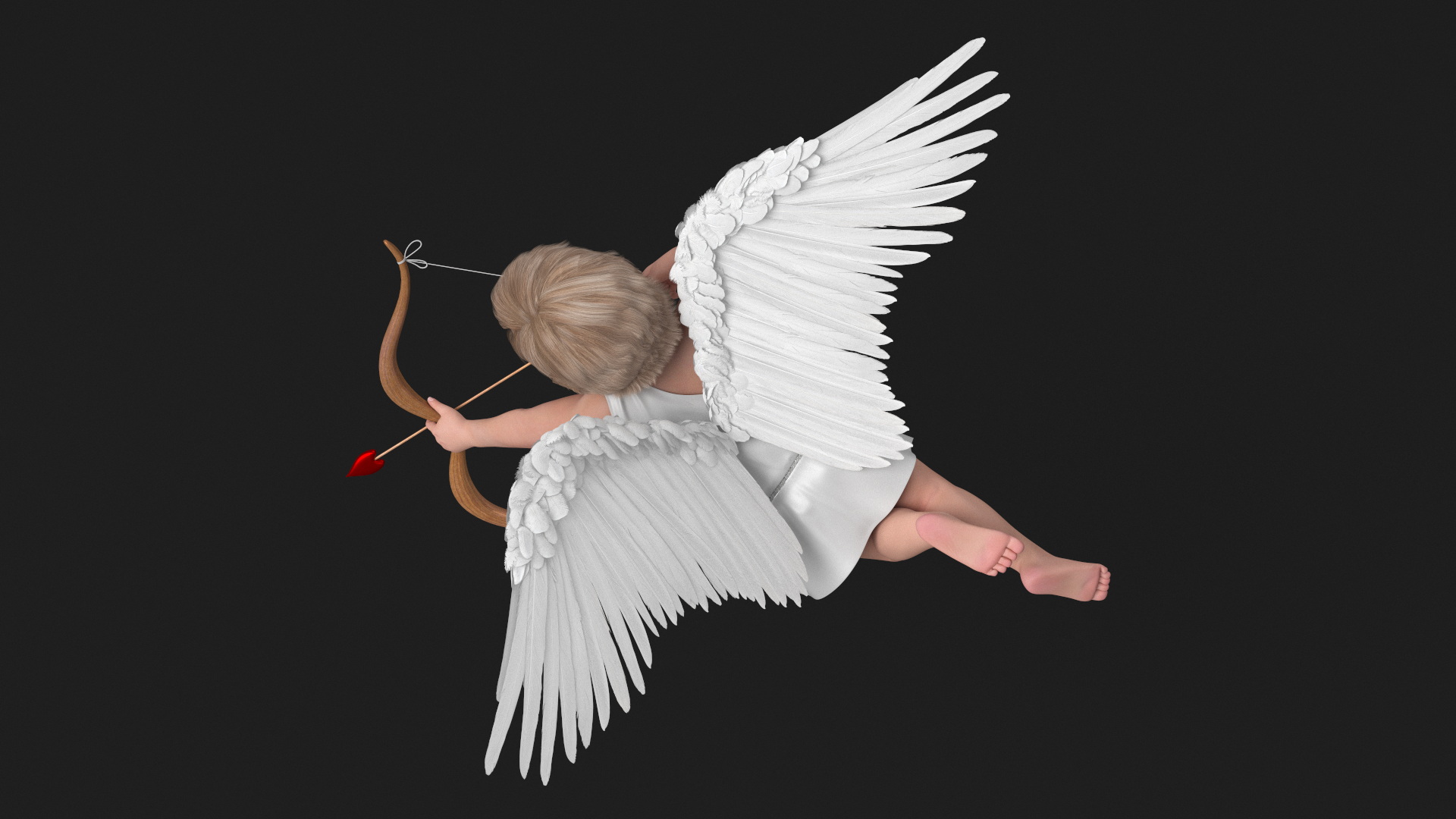 3D model Cupid Angel with Bow and Arrow