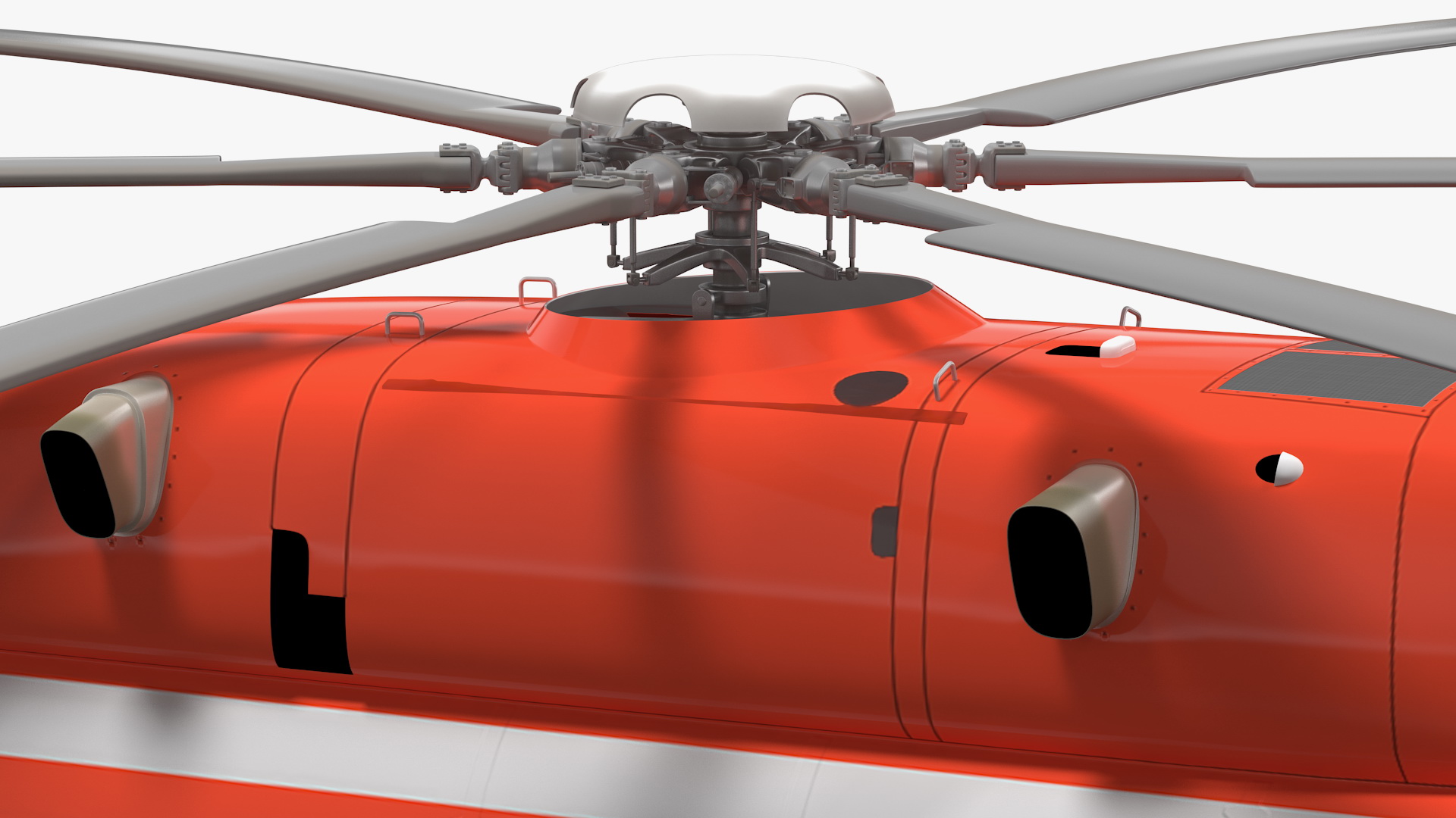 Avicopter AC313 Fire Attack Helicopter Rigged for Cinema 4D 3D model