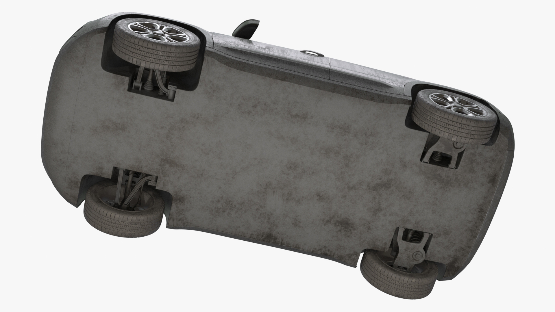 3D Crossover Grey Dirty Rigged for Cinema 4D