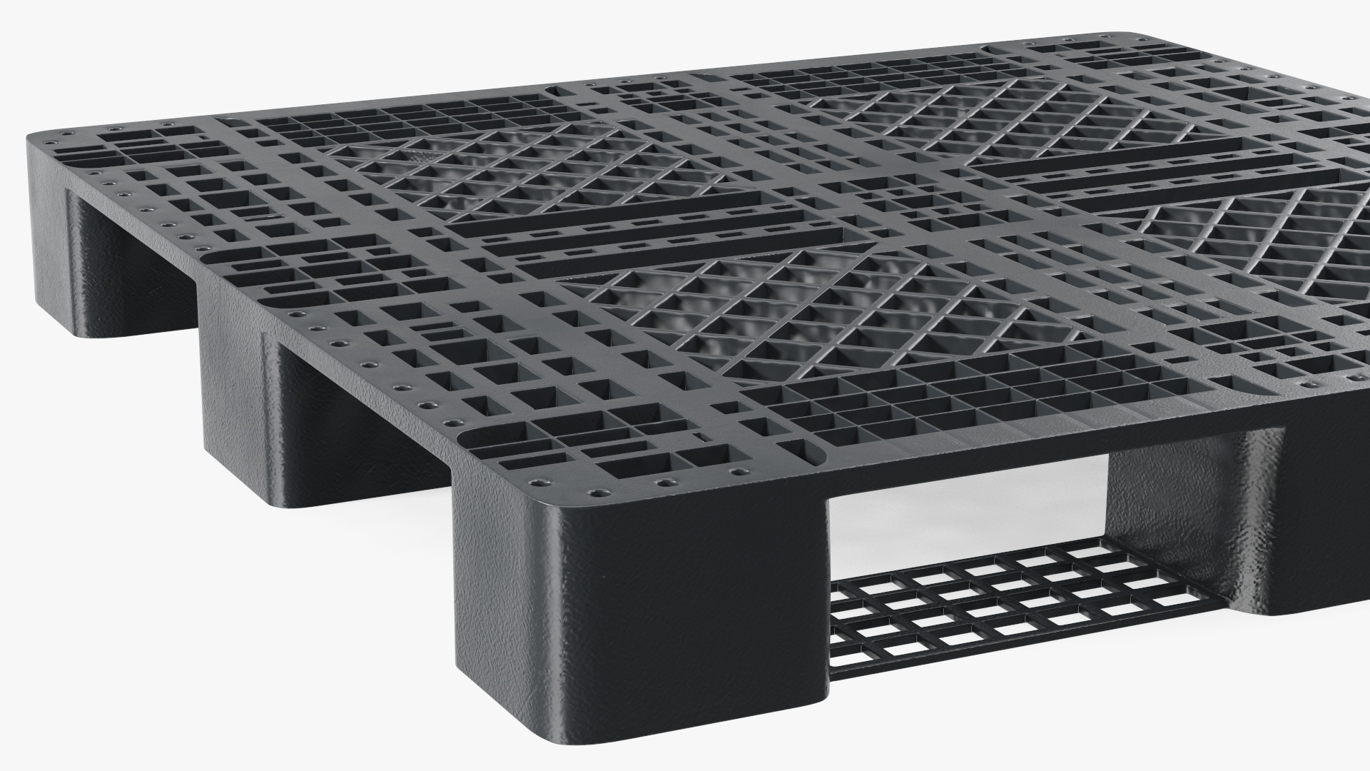 Black Non-Slip Plastic Pallet 3D model