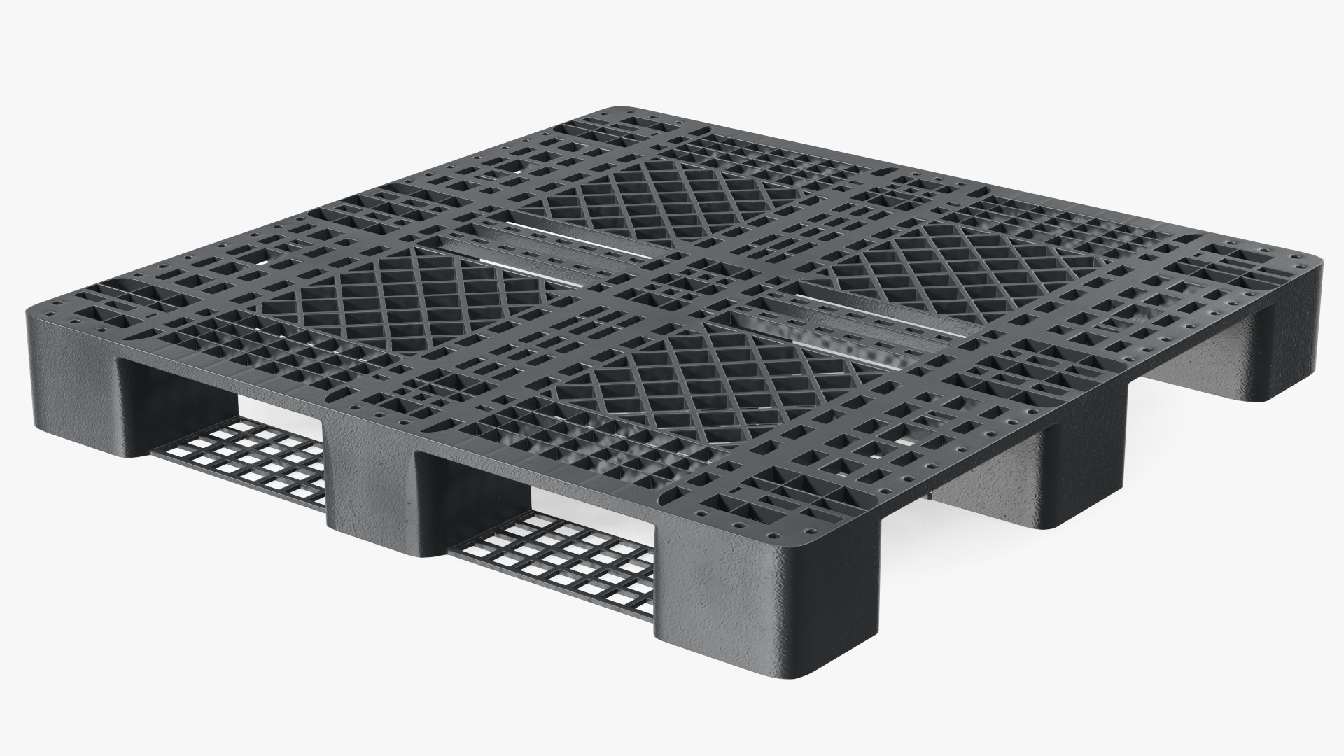 Black Non-Slip Plastic Pallet 3D model