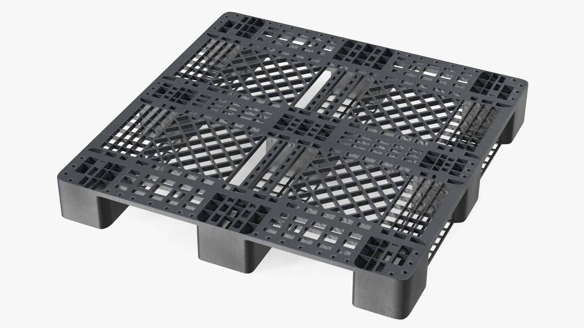 Black Non-Slip Plastic Pallet 3D model