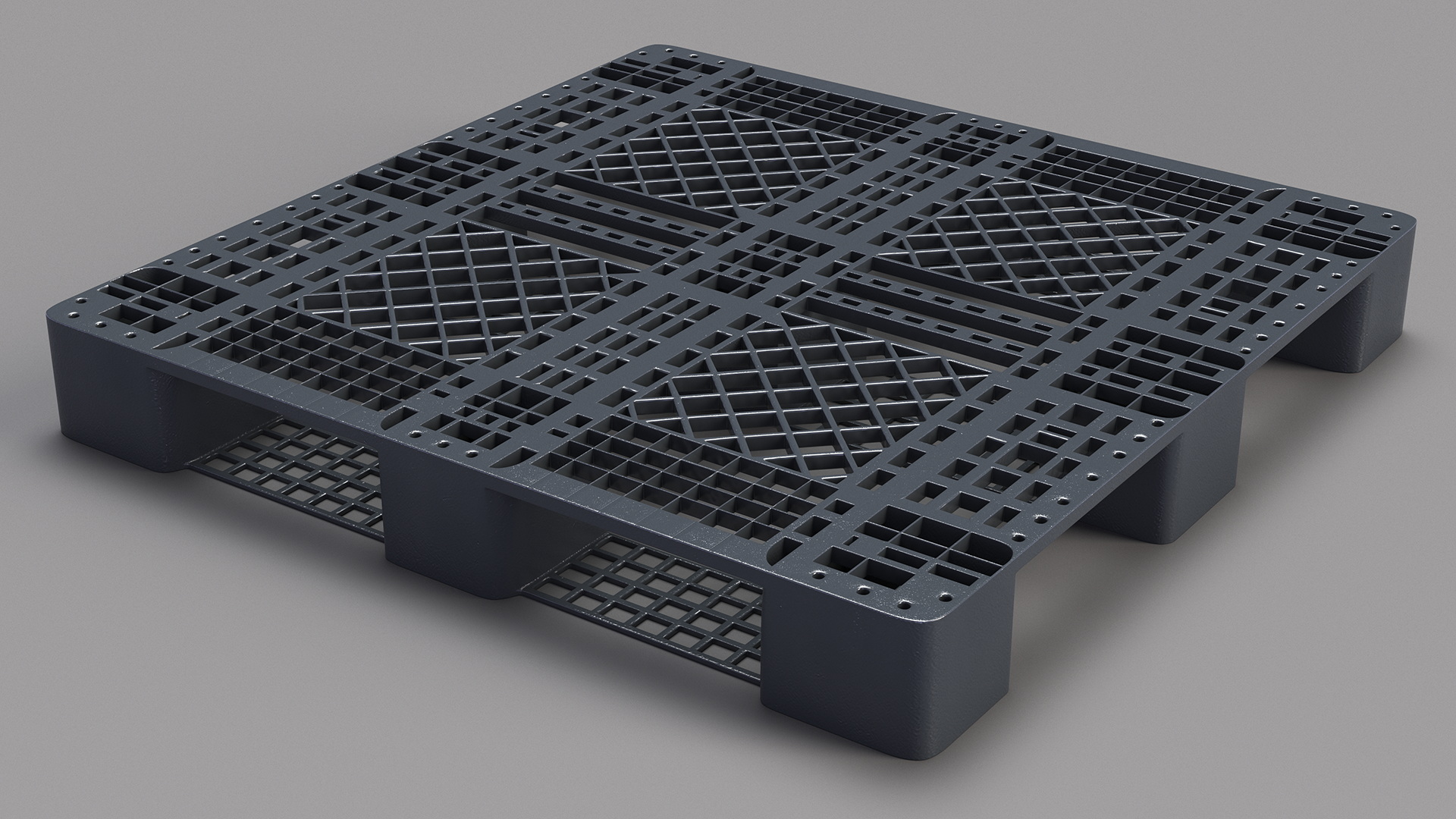 Black Non-Slip Plastic Pallet 3D model