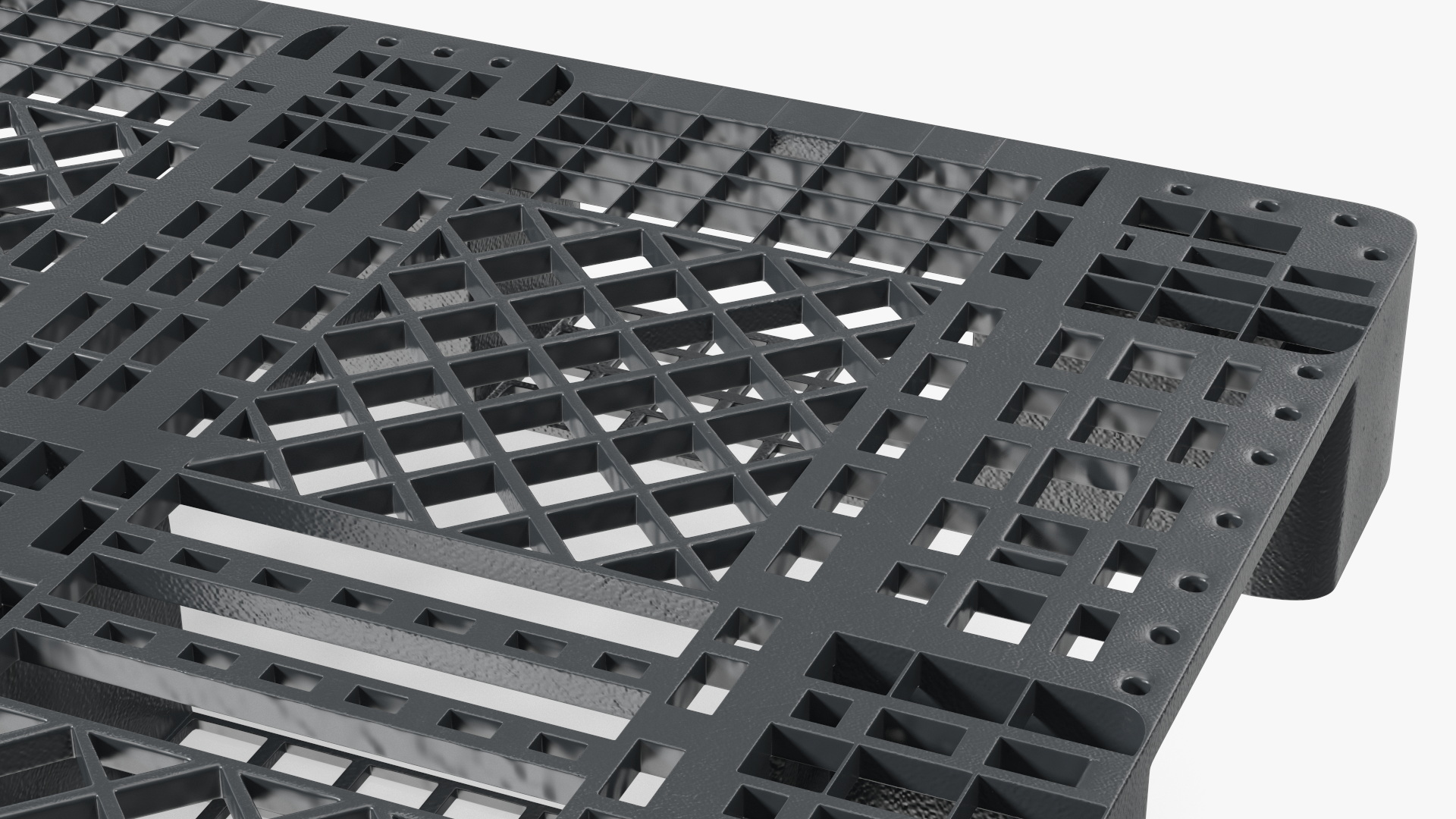 Black Non-Slip Plastic Pallet 3D model