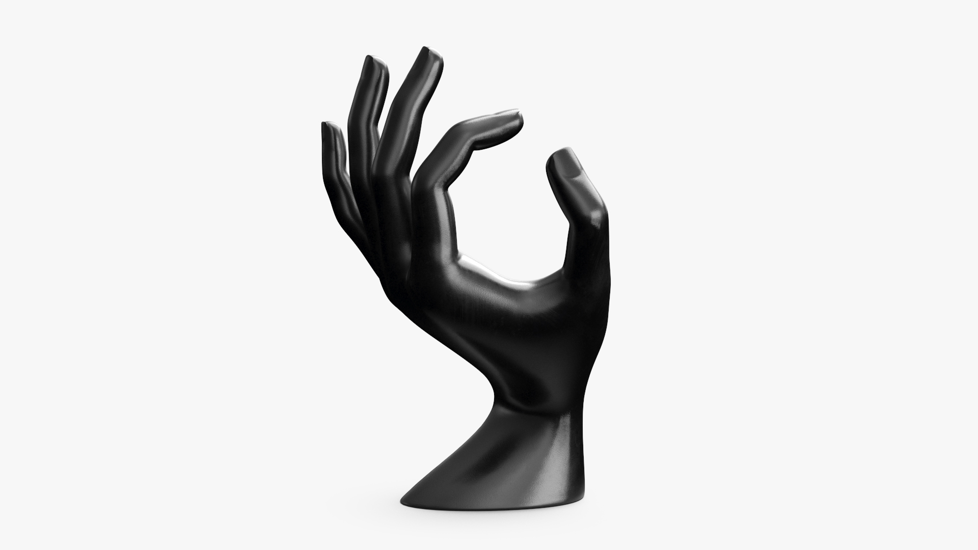 OK Hand Jewelry Stand Black 3D