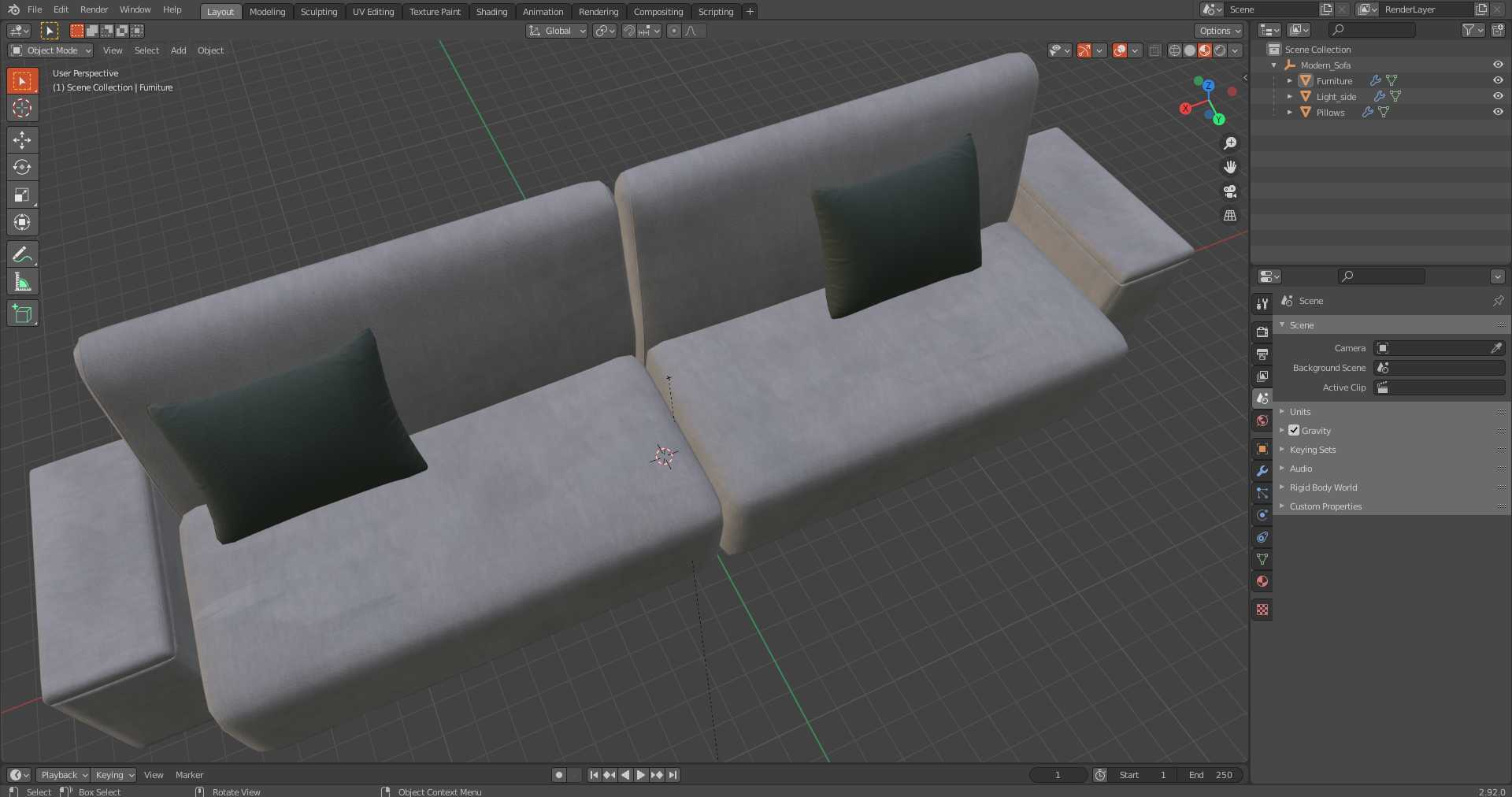 3D Modern Sofa