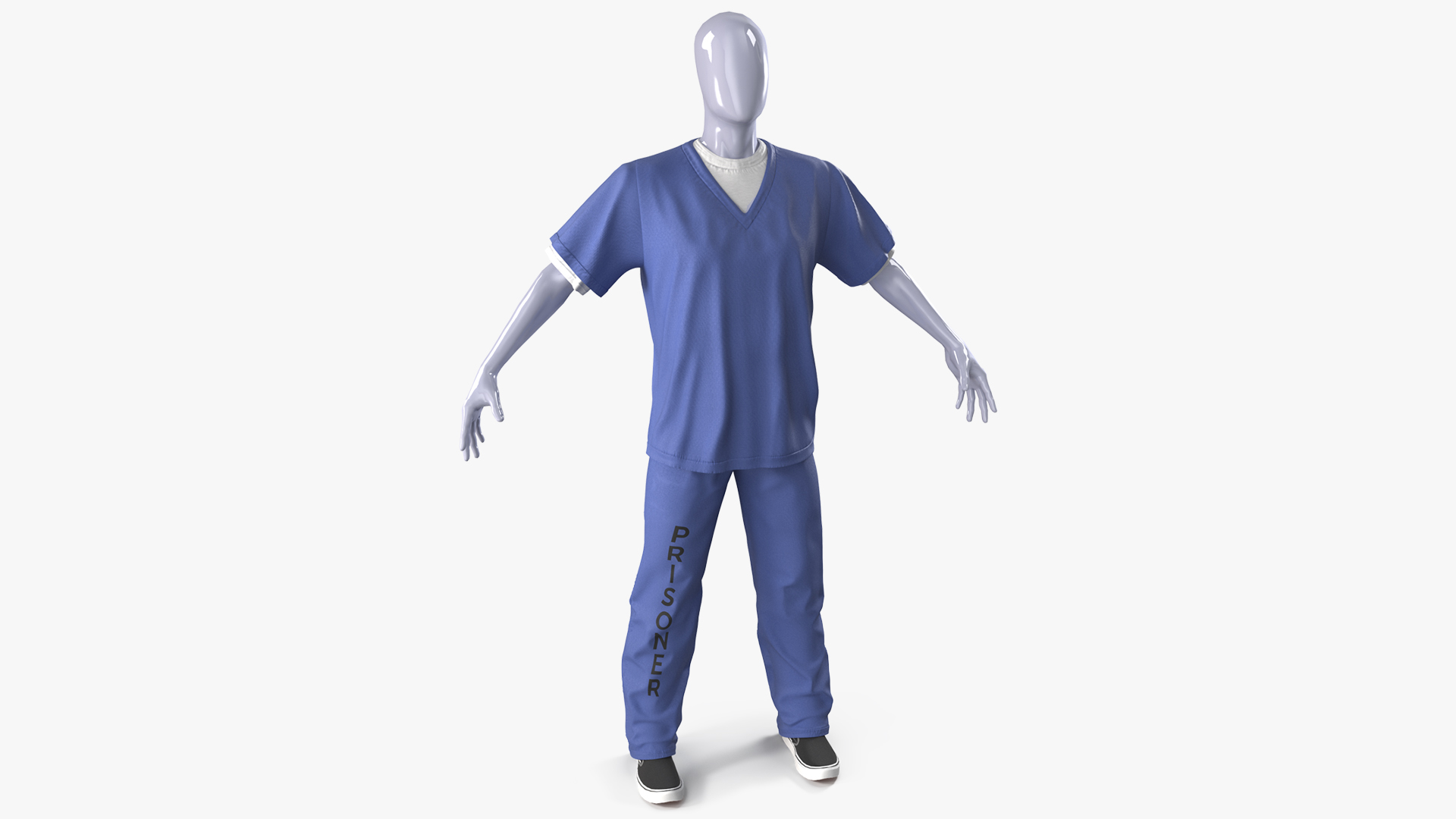 3D Blue Prisoner Uniform