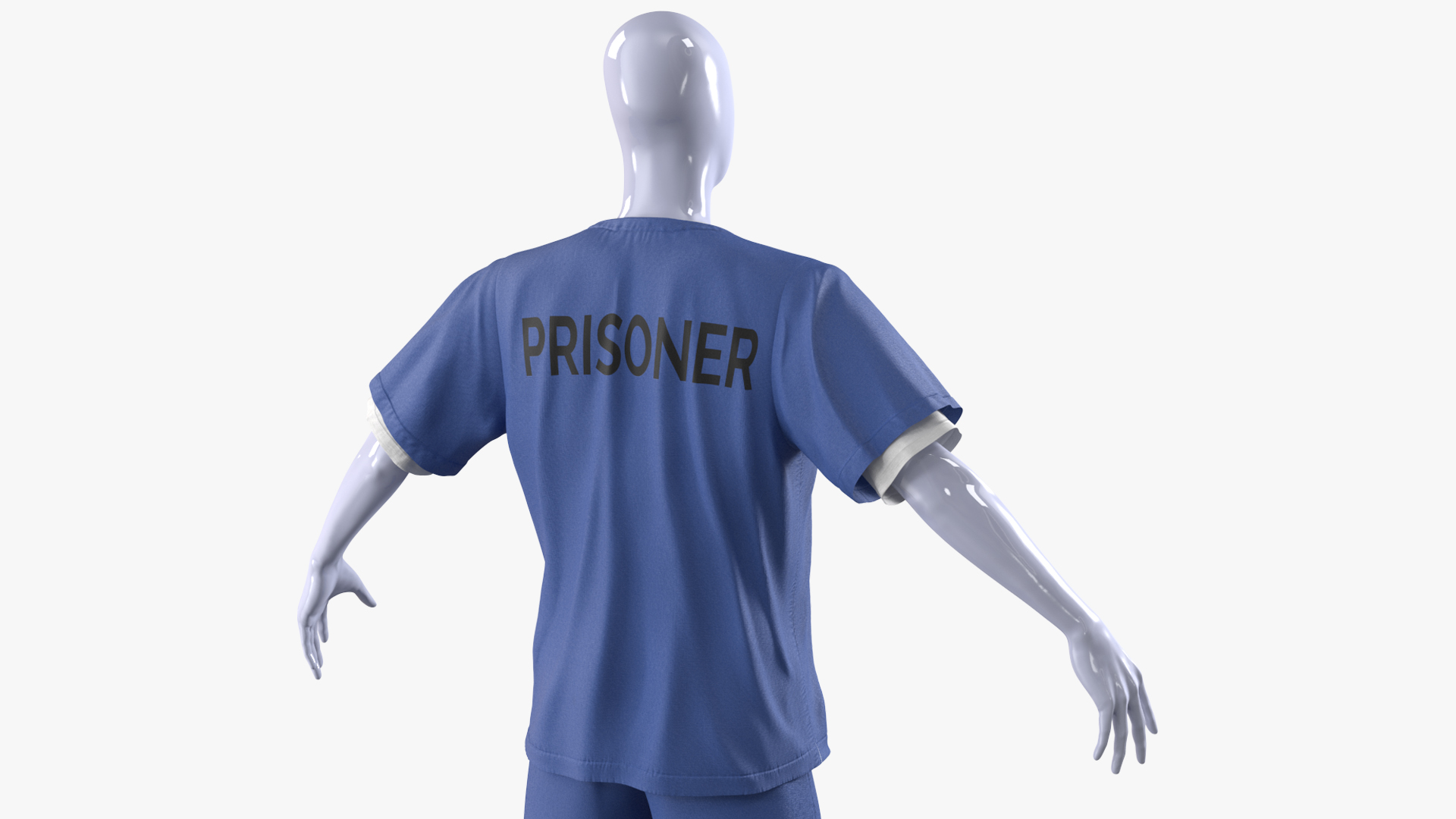 3D Blue Prisoner Uniform