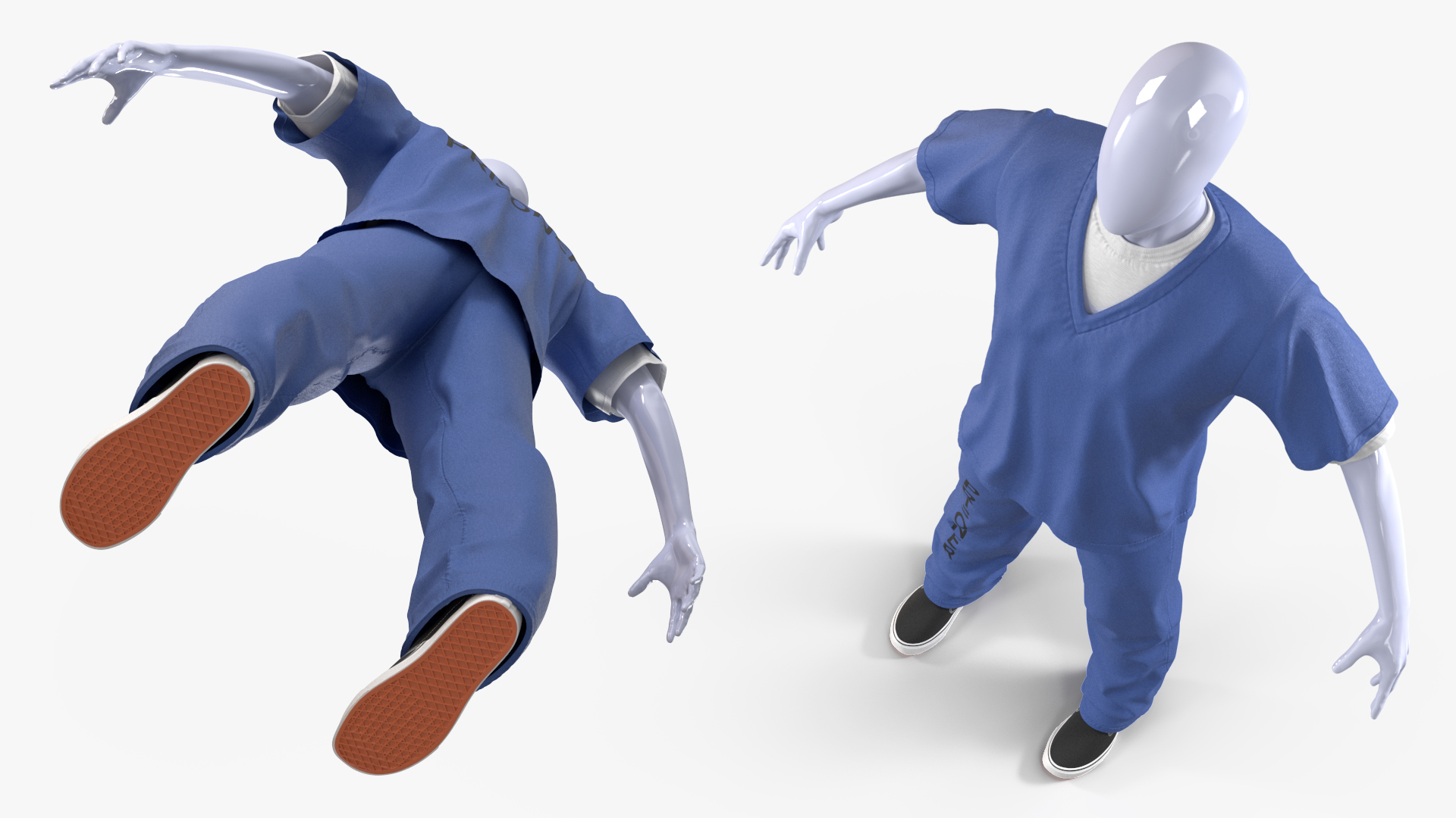 3D Blue Prisoner Uniform