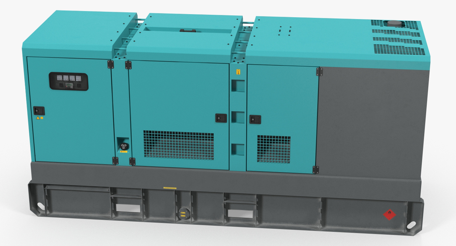 3D Industrial Power Diesel Generator Generic