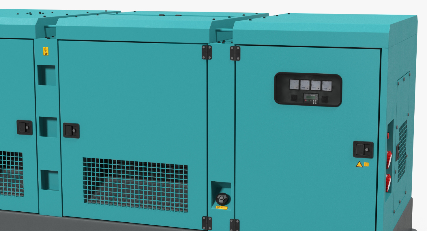 3D Industrial Power Diesel Generator Generic